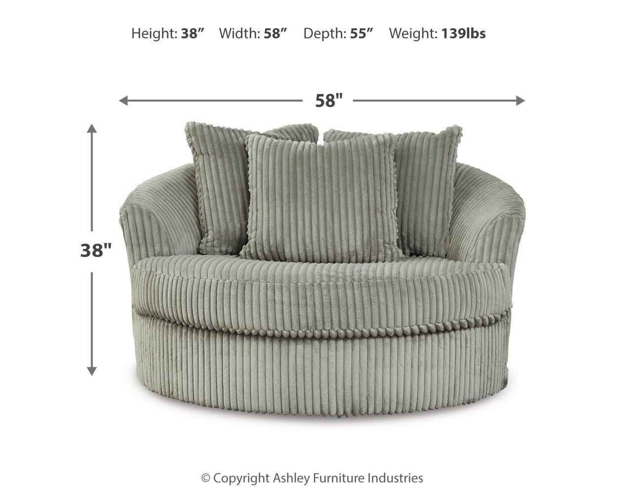 Lindyn Oversized Swivel Accent Chair - image 7