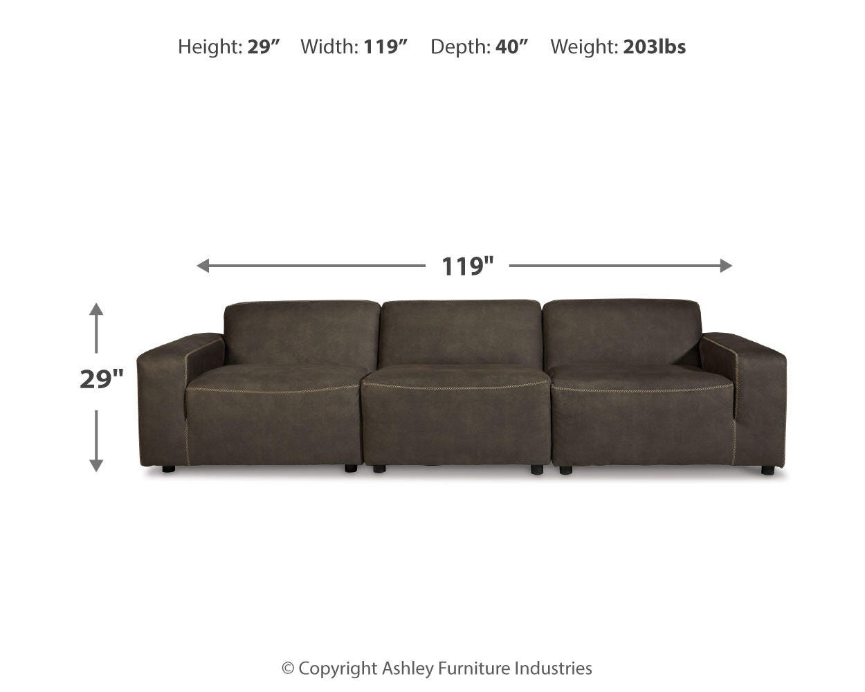 Allena 3-Piece Sectional Sofa - image 3