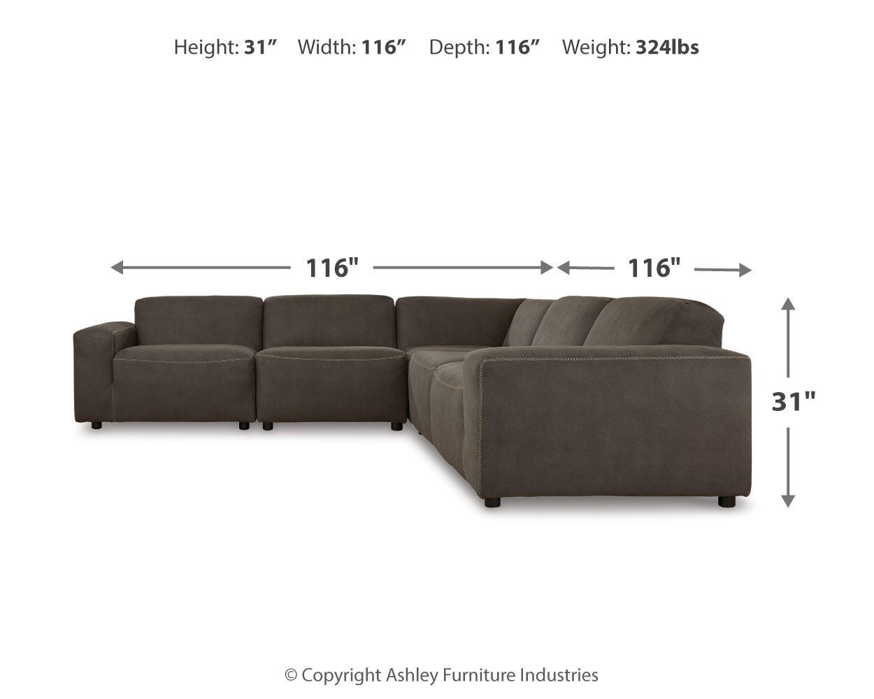 Allena 5-Piece Sectional - image 3