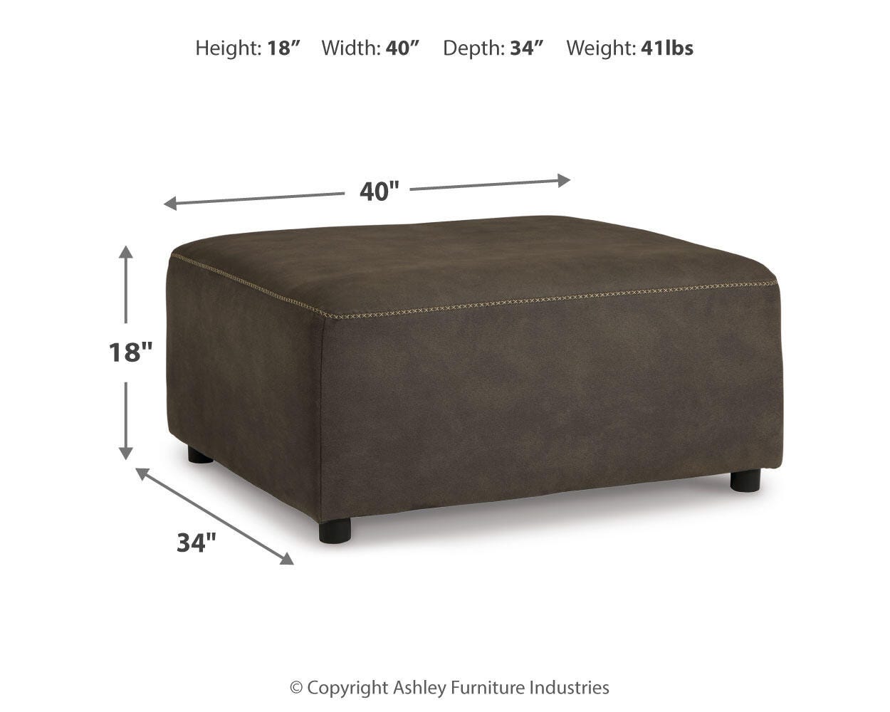 Allena Oversized Accent Ottoman - image 5