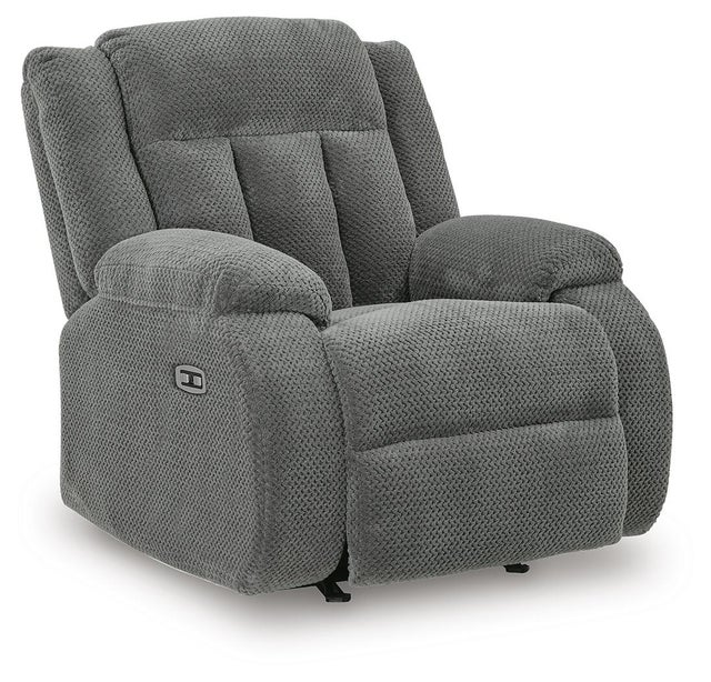 Greely Bend Power Recliner, Steel