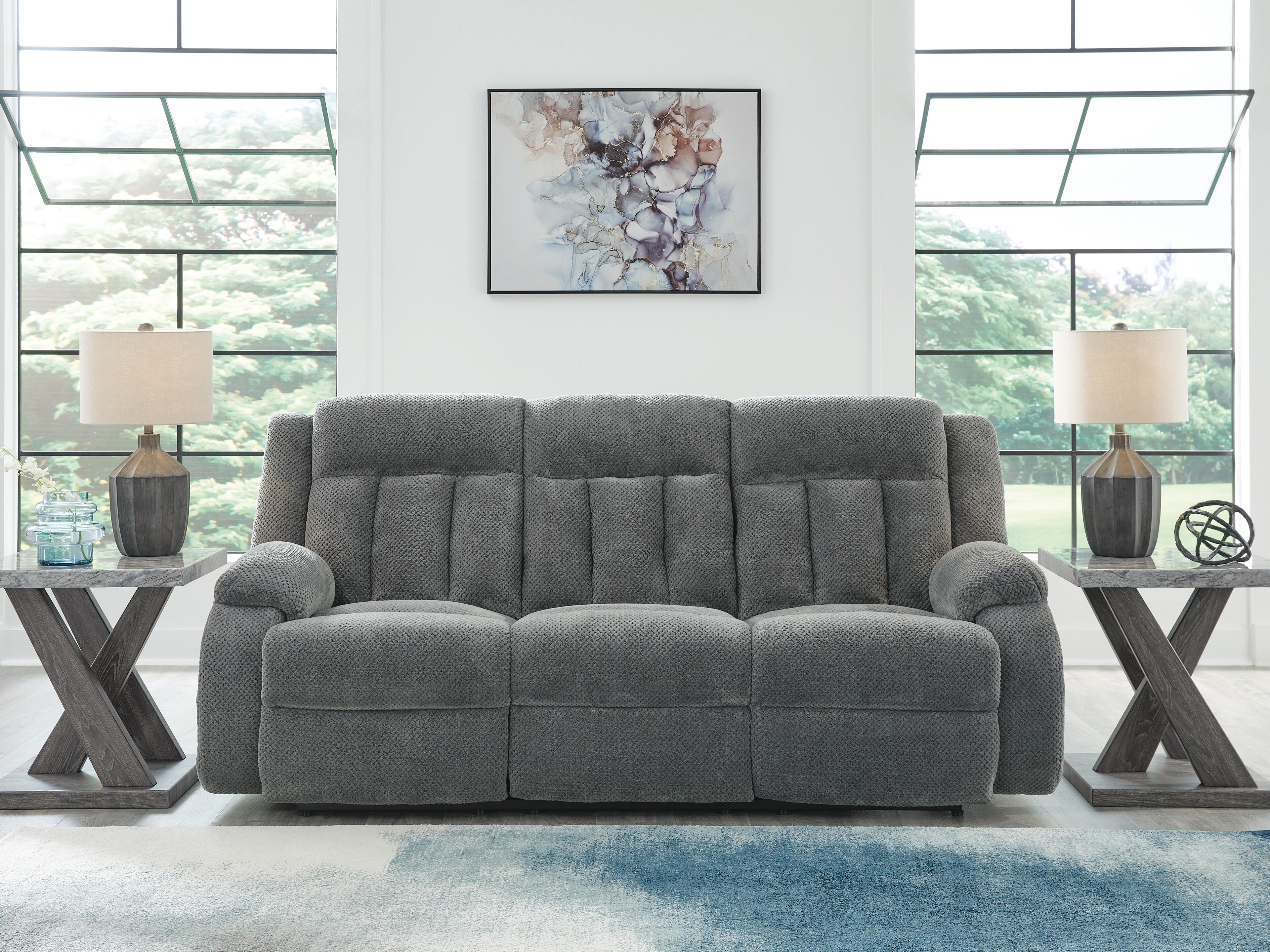 Greely Bend Power Reclining Sofa with Drop Down Table - image 1