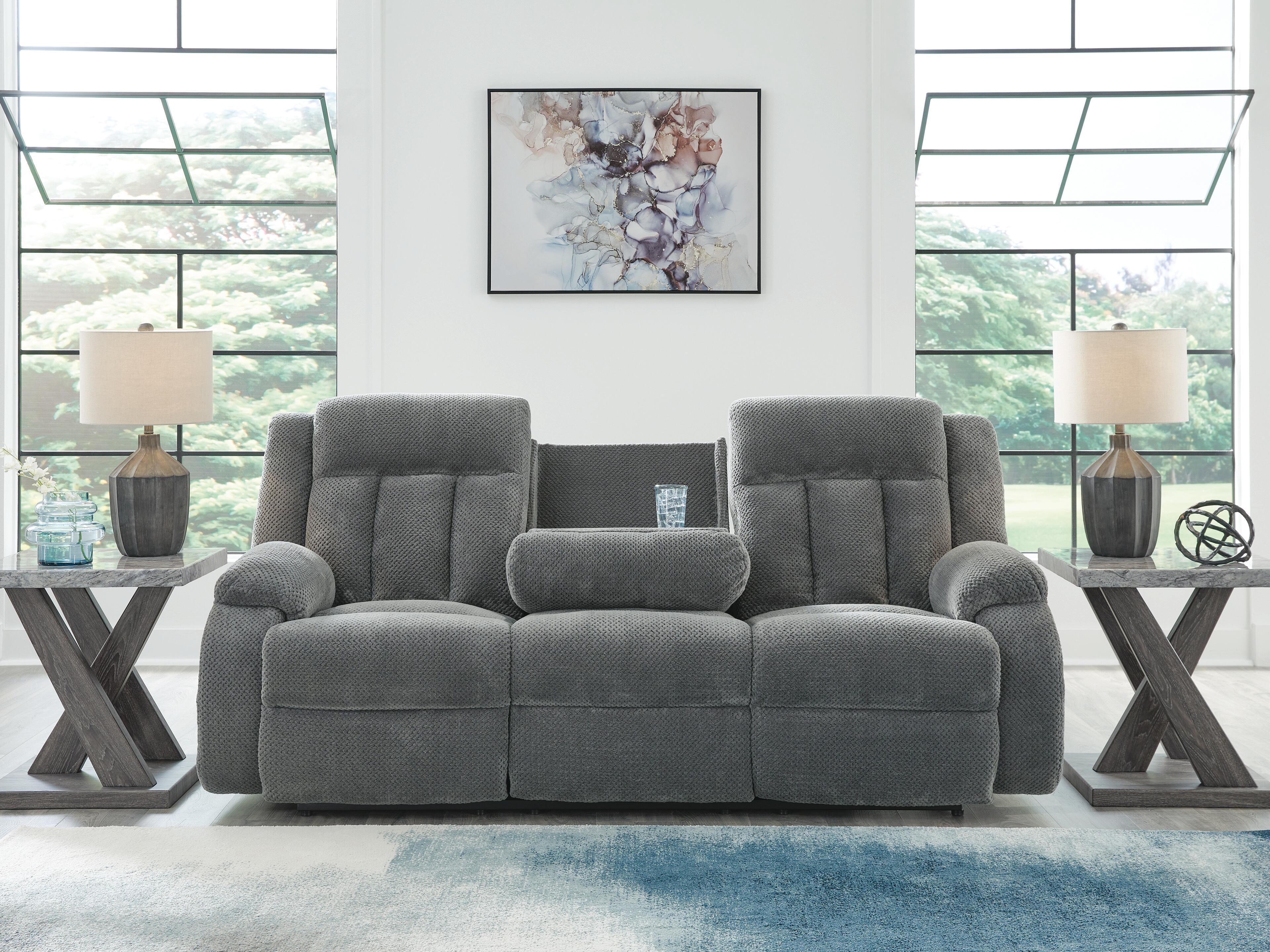 Greely Bend Power Reclining Sofa with Drop Down Table - image 7