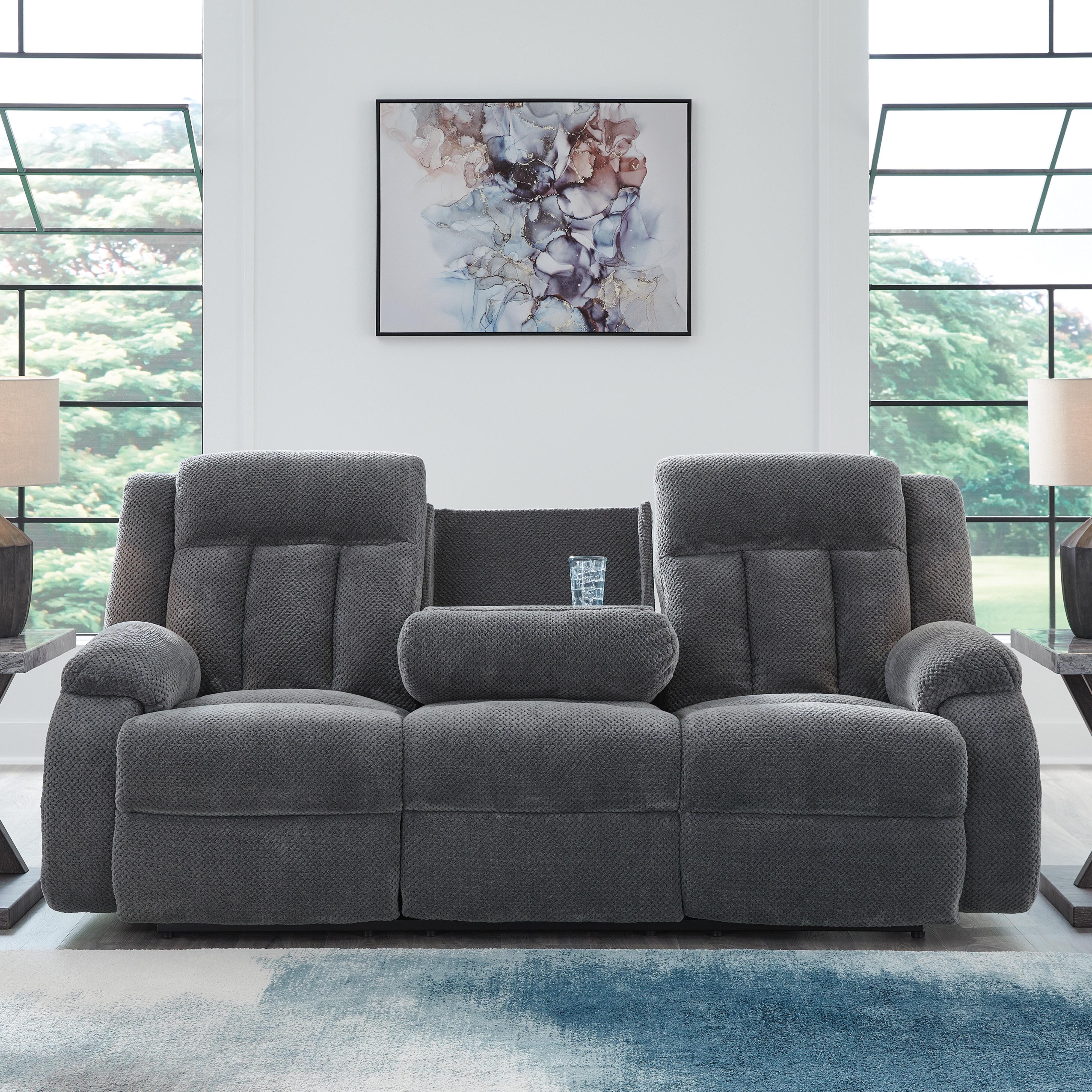 Sofá reclinable eléctrico Greely Bend con mesa abatible - image 3