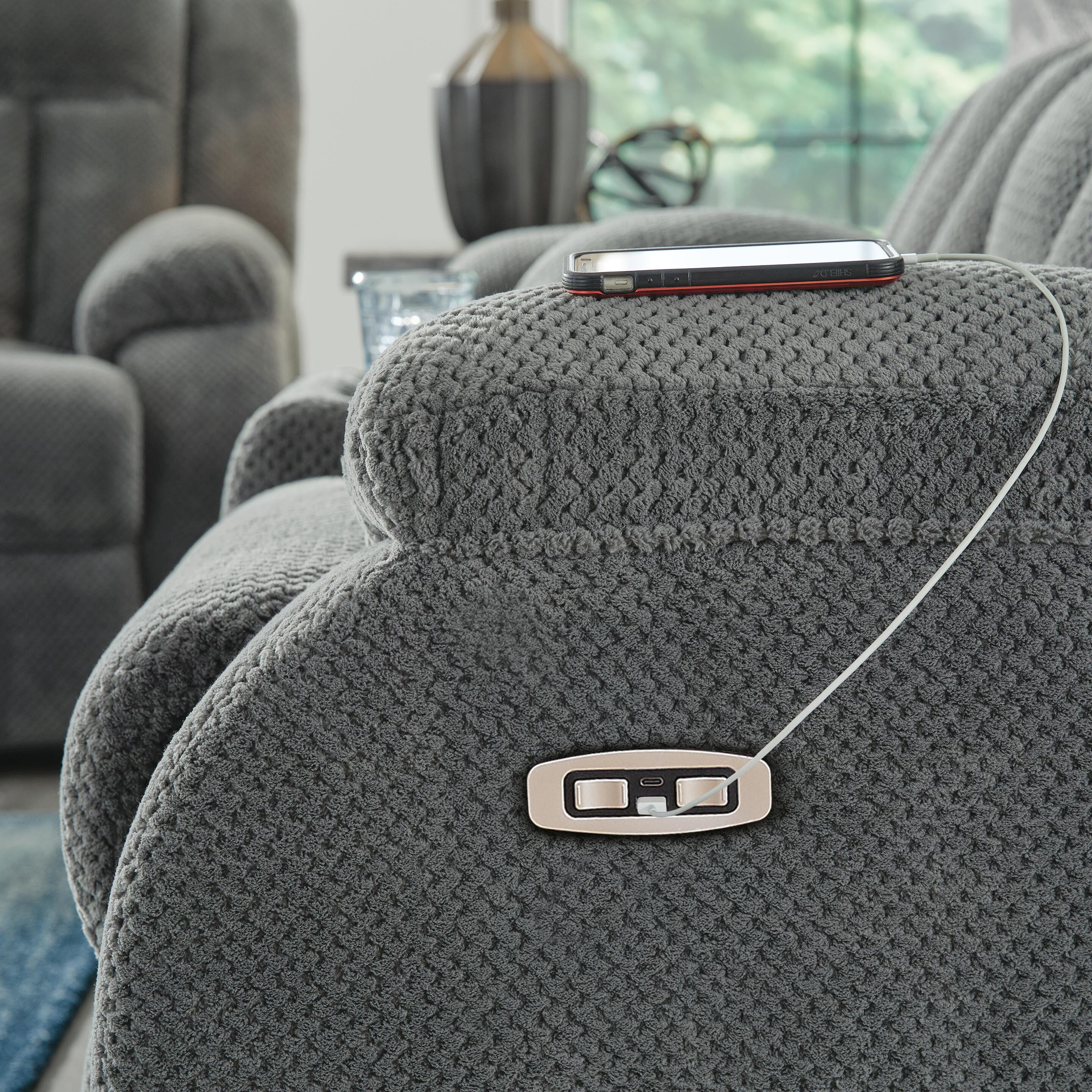 Greely Bend Power Reclining Sofa with Drop Down Table - image 9