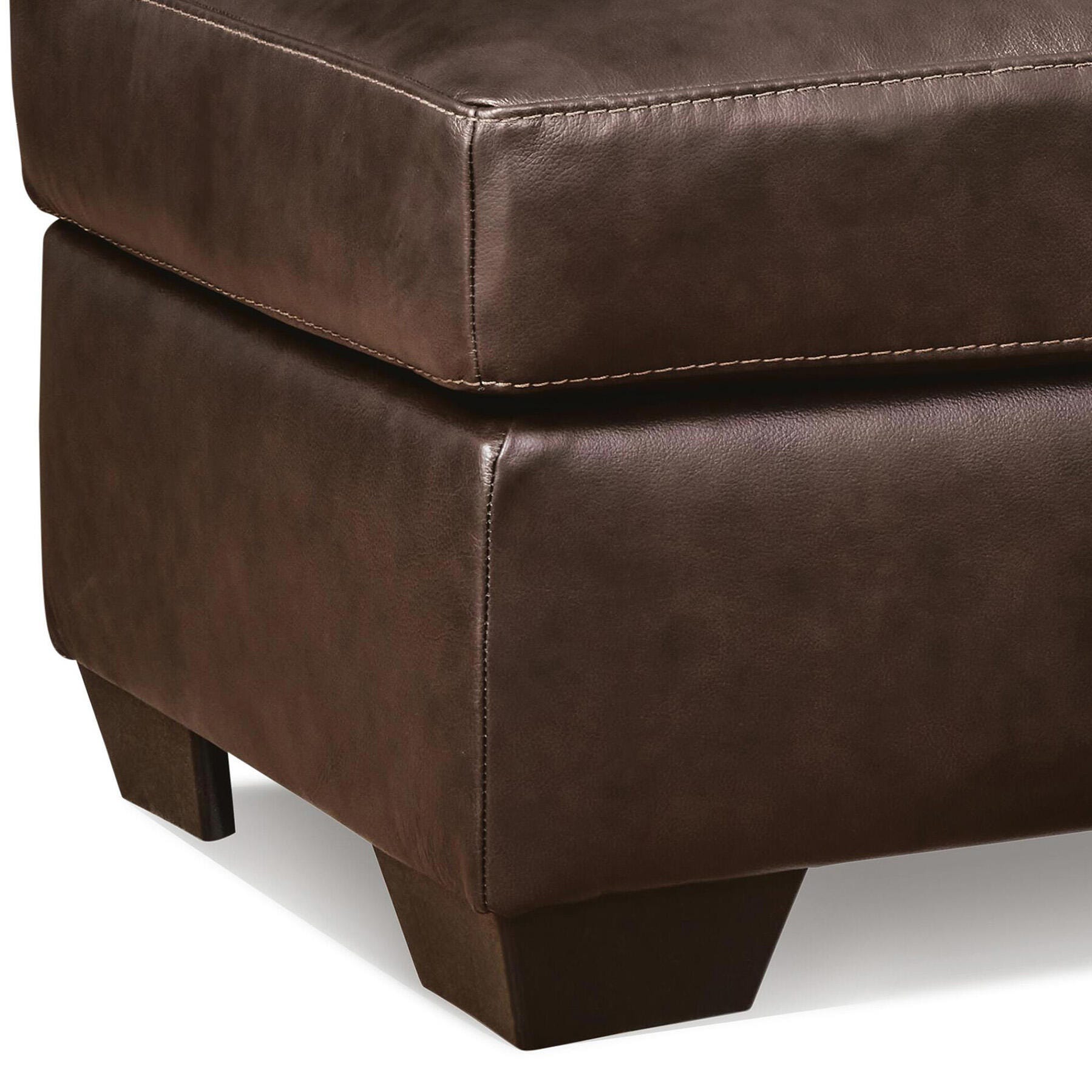 Santorine Ottoman, Dark Brown, large