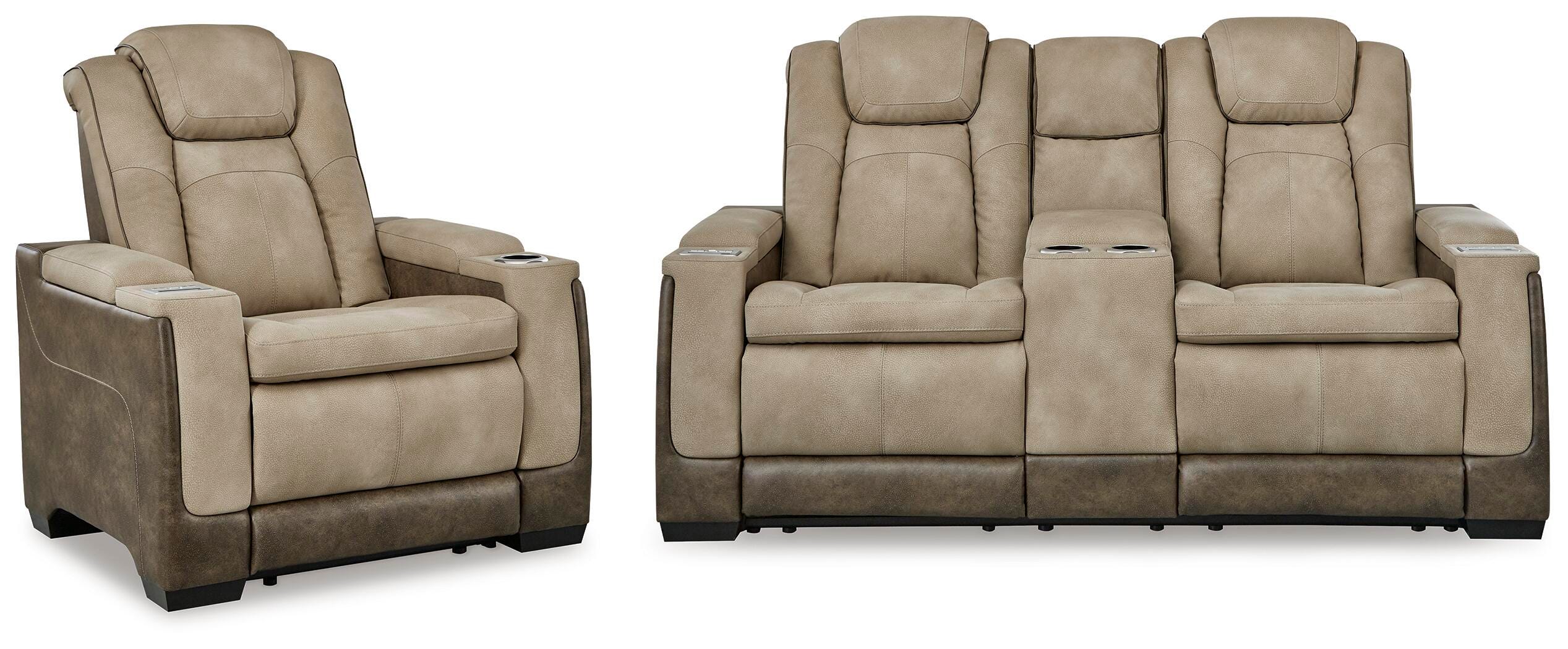 Sofá de dos plazas y sillón reclinable eléctricos Durapella de última generación - image 1