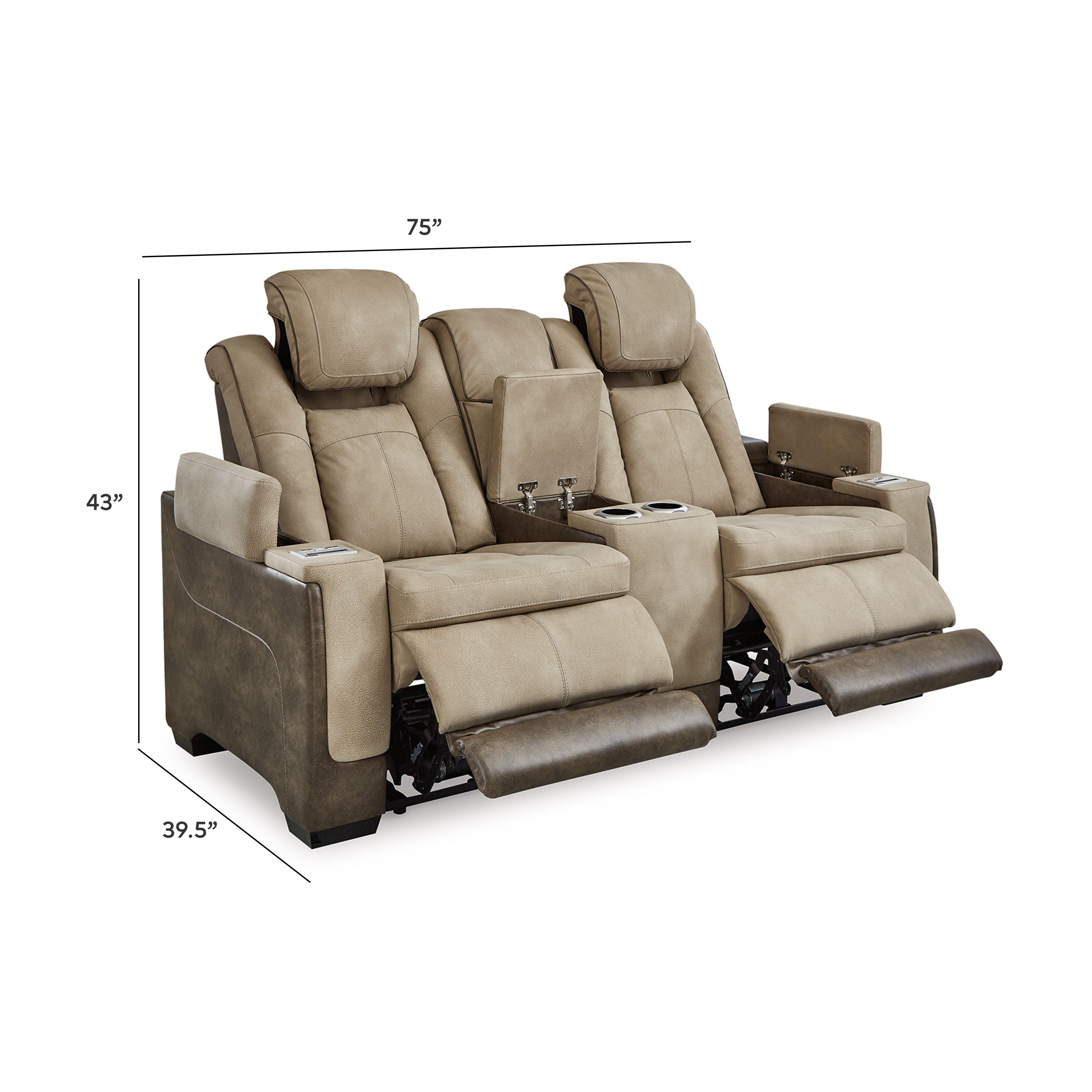Next-Gen DuraPella Power Reclining Loveseat with Console - image 14