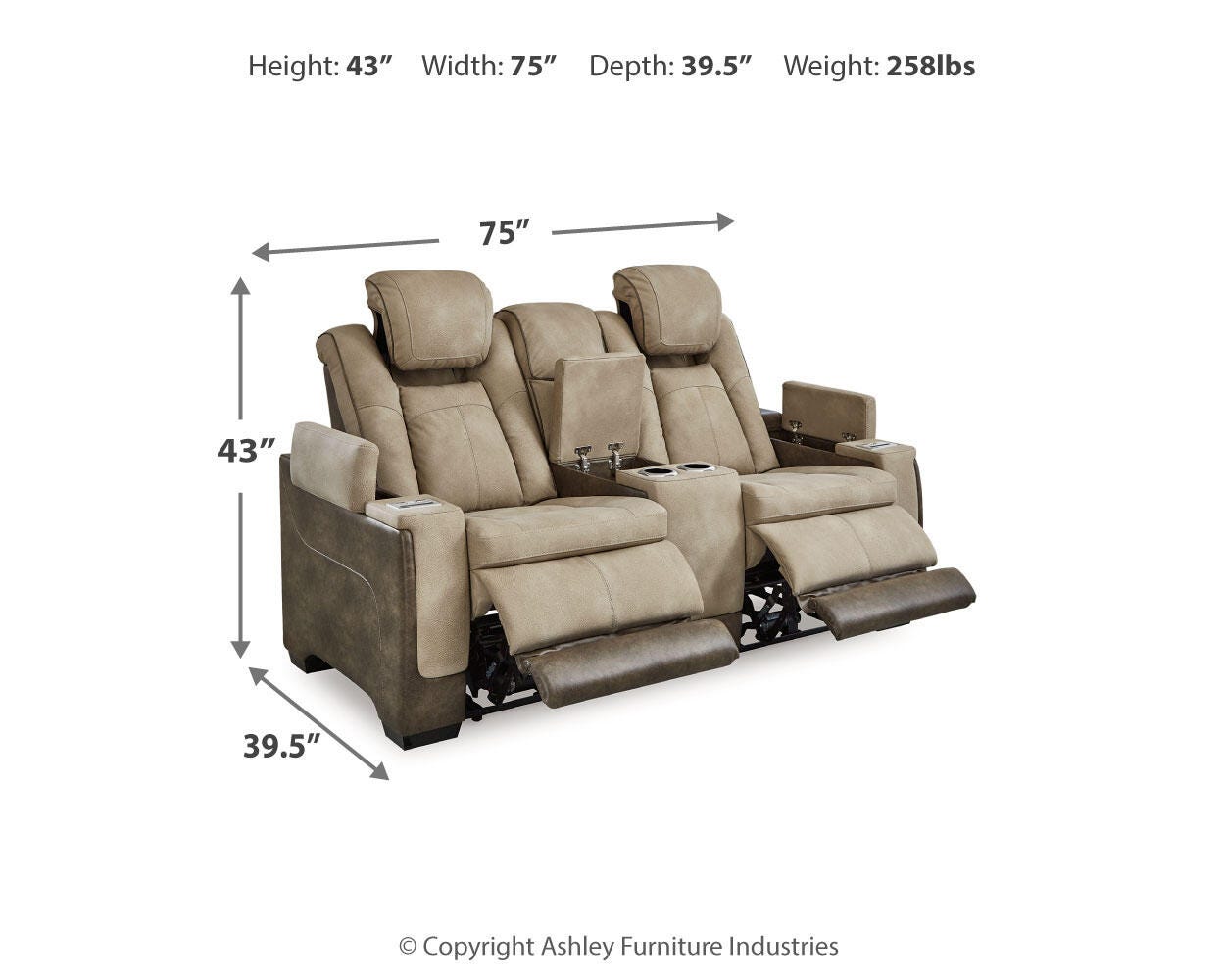 Next-Gen DuraPella Power Reclining Loveseat with Console - image 14