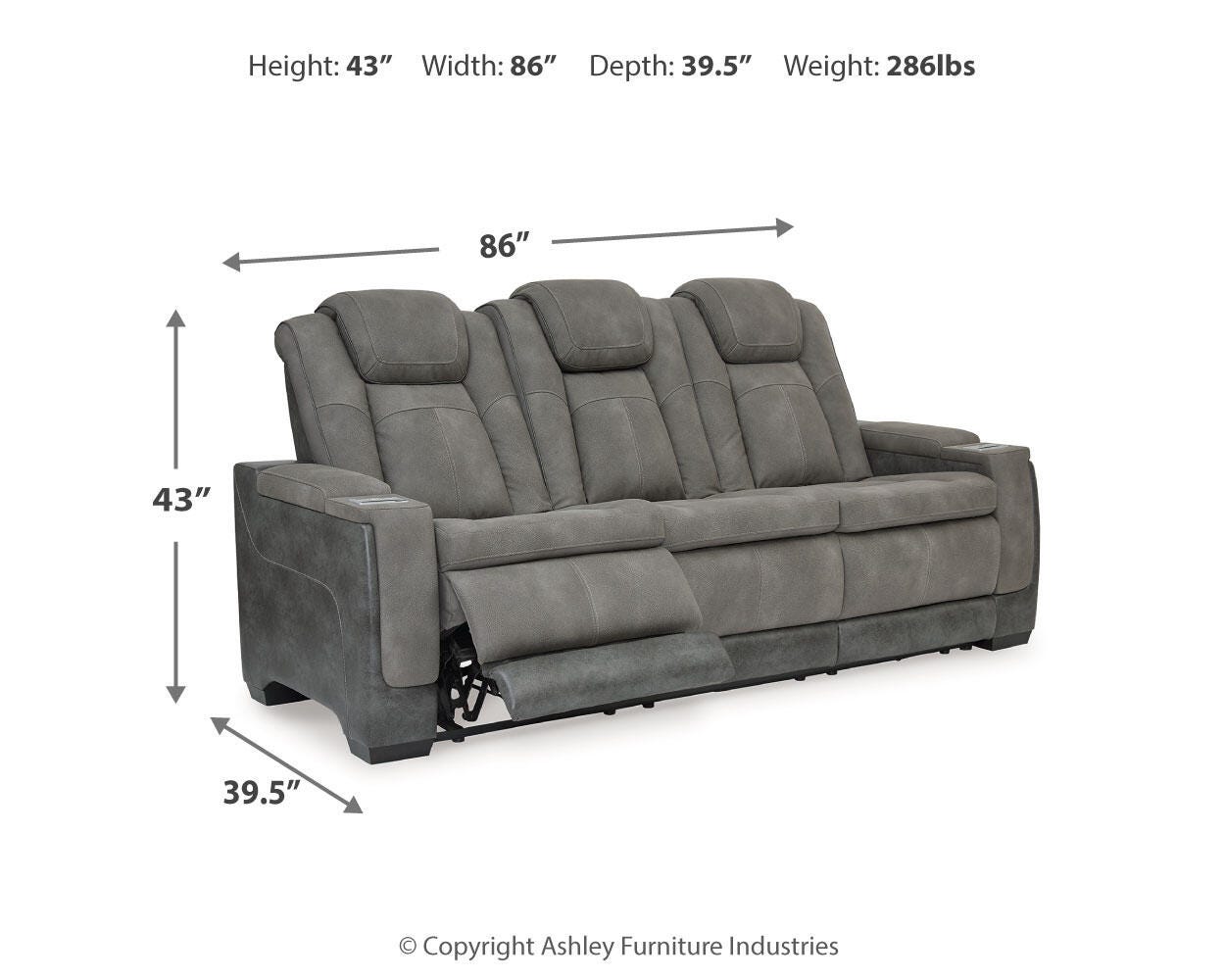 Next-Gen DuraPella Performance Fabric Dual Power Reclining Sofa