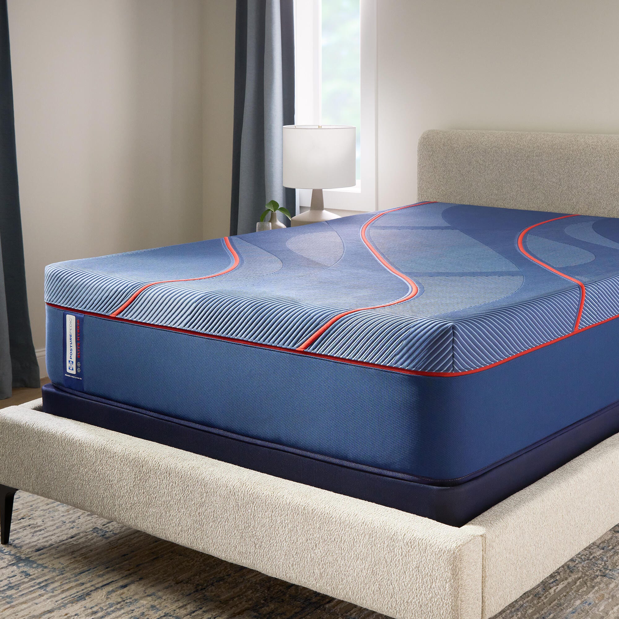 Sealy Posturepedic&reg; Elite Split California King Mattress, Blue, large