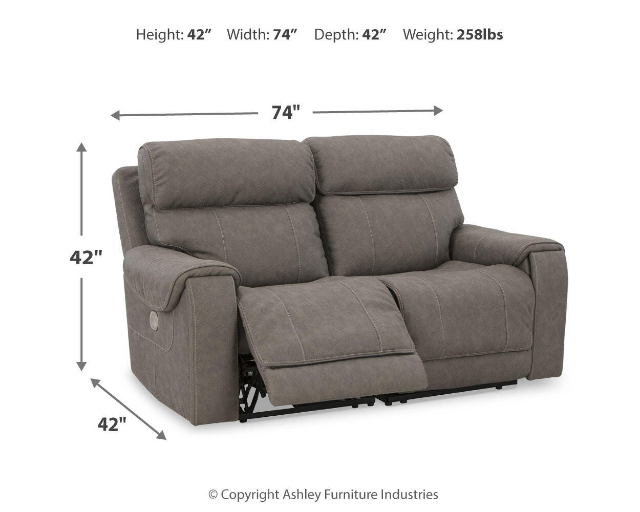 Starbot 2-Piece Power Reclining Sectional Loveseat - image 3