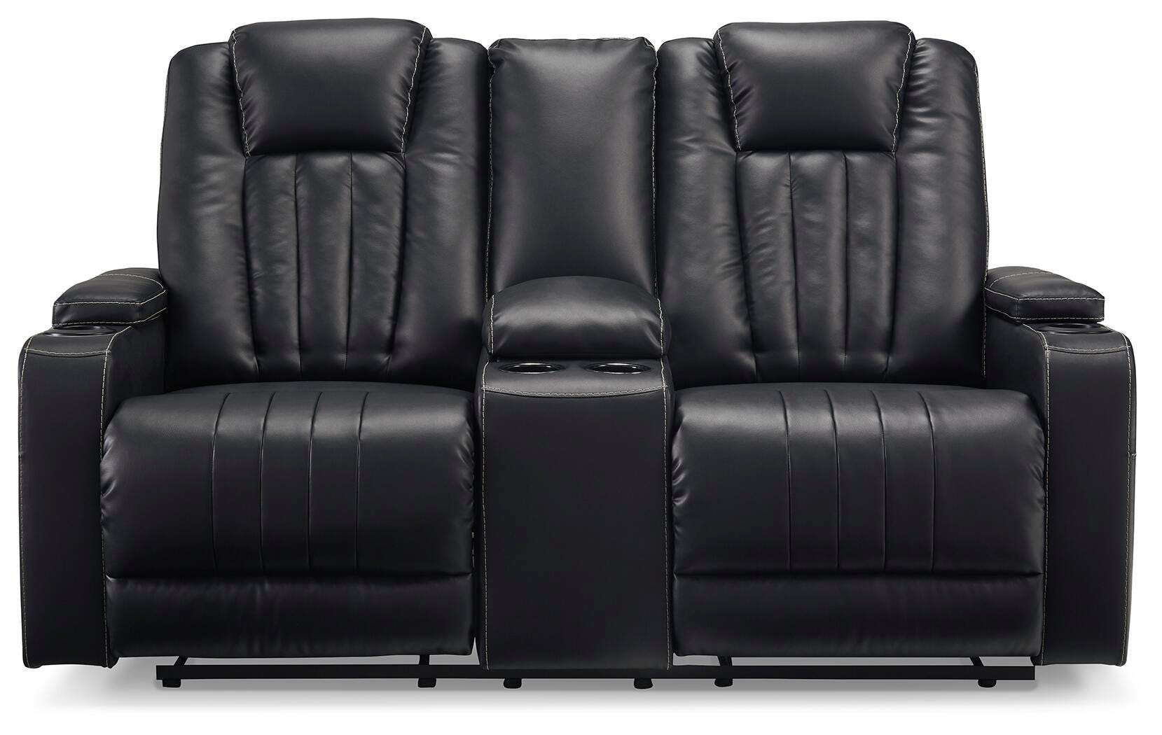 Center Point Manual Reclining Loveseat with Console