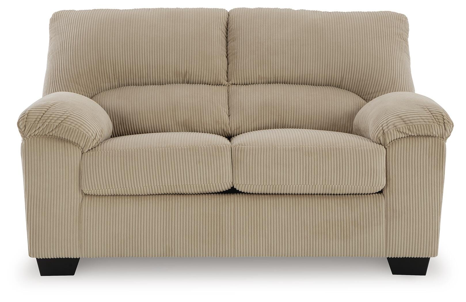 SimpleJoy Loveseat, Sand, large