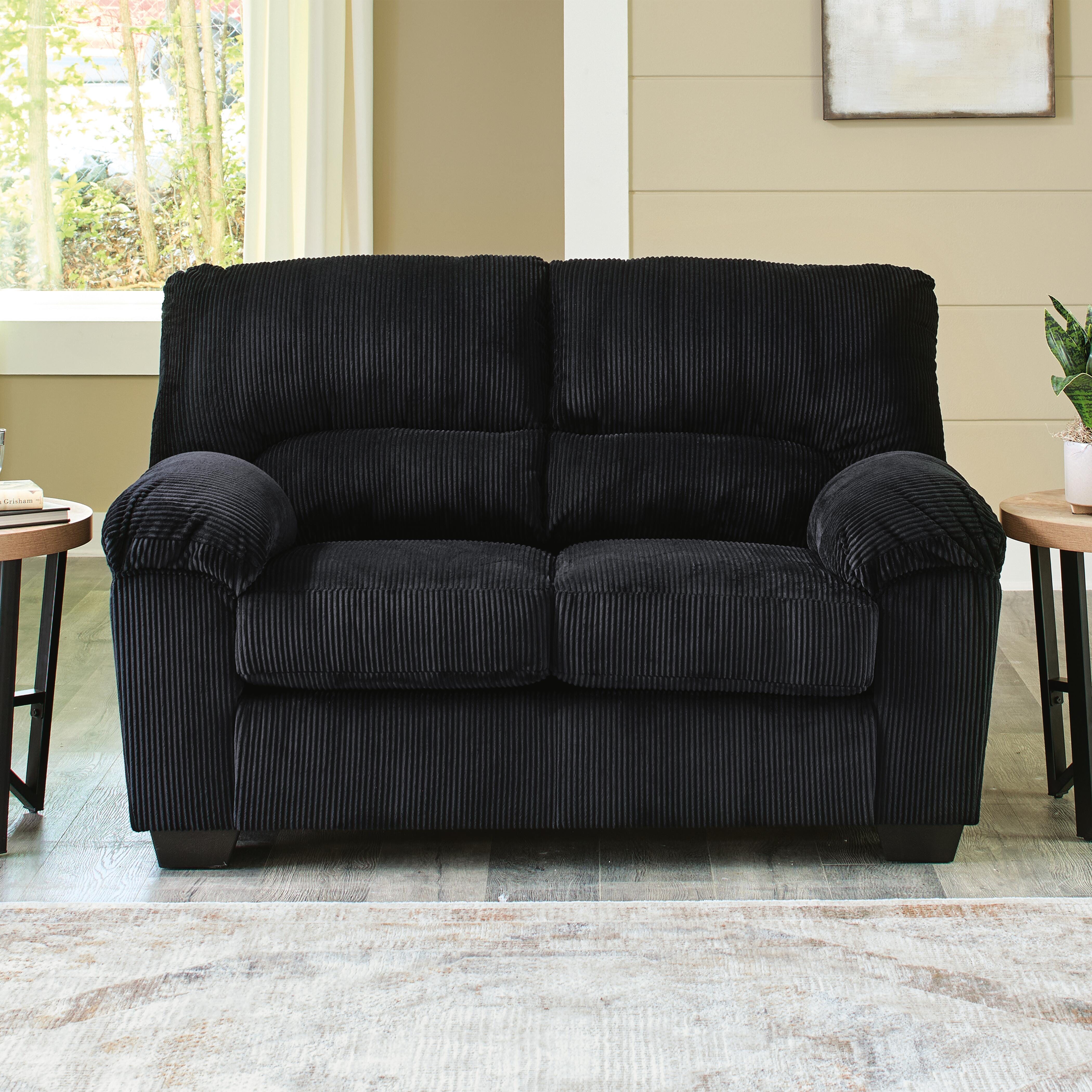 SimpleJoy Loveseat, Onyx, large