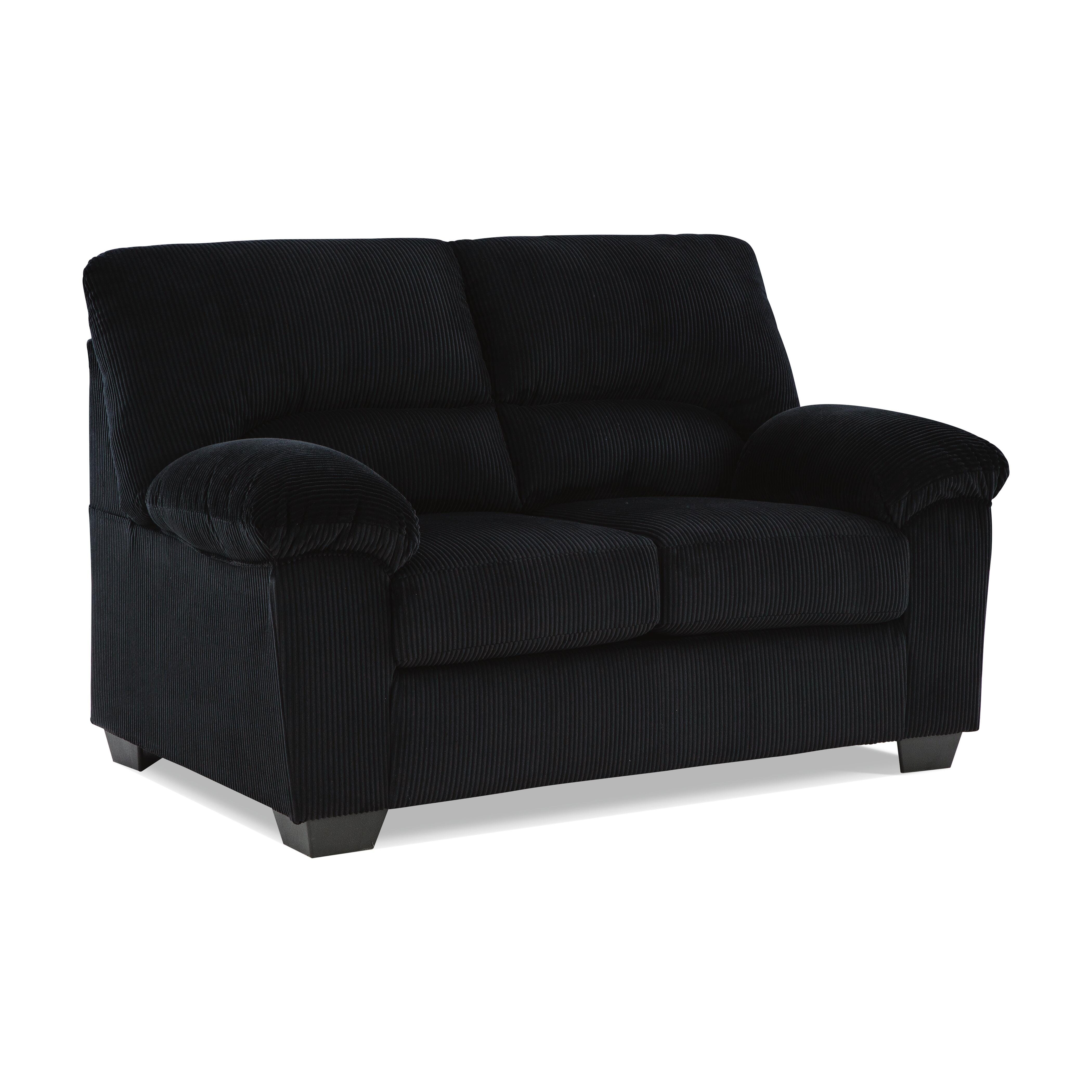 SimpleJoy Loveseat, Onyx, large