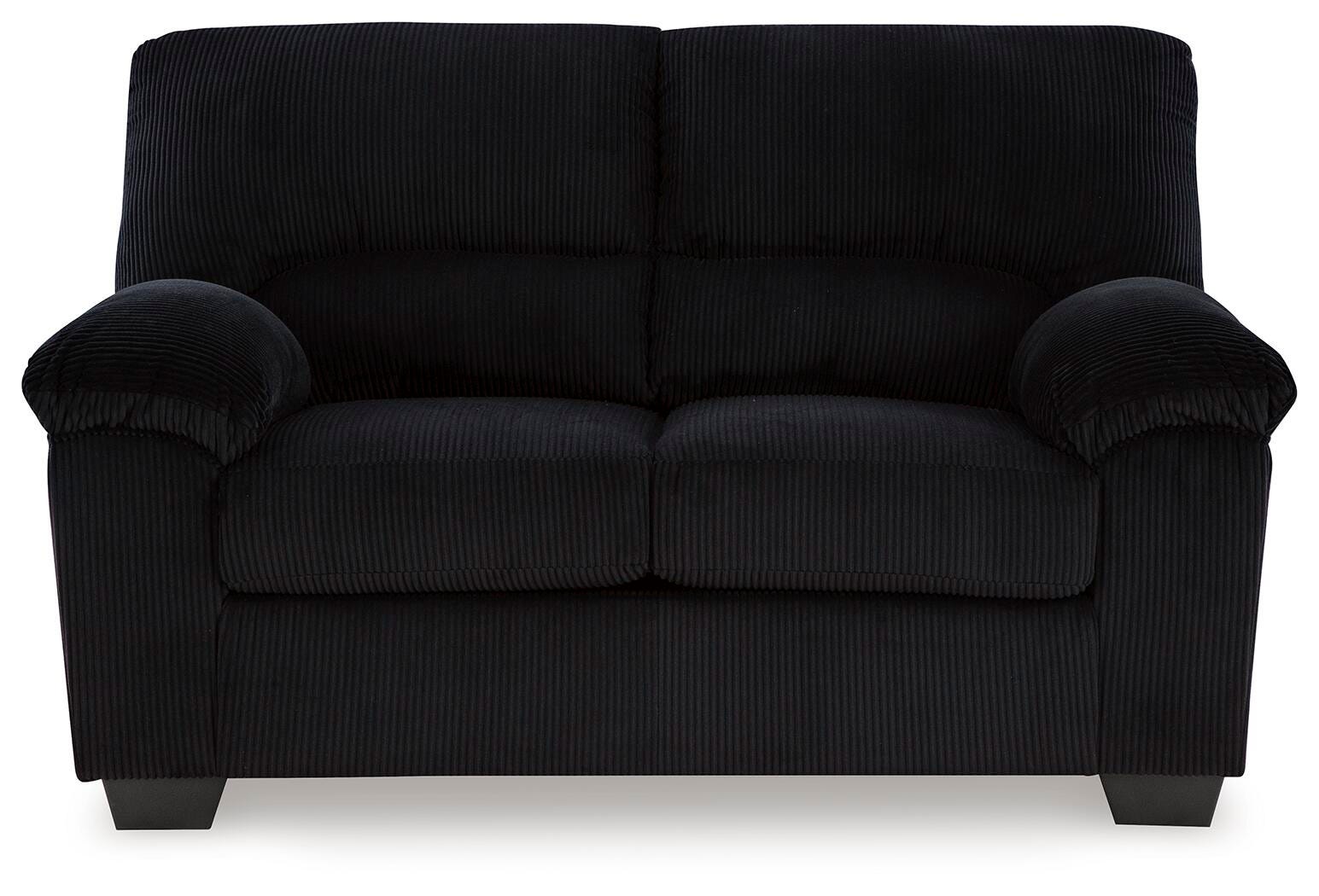 SimpleJoy Loveseat, Onyx, large
