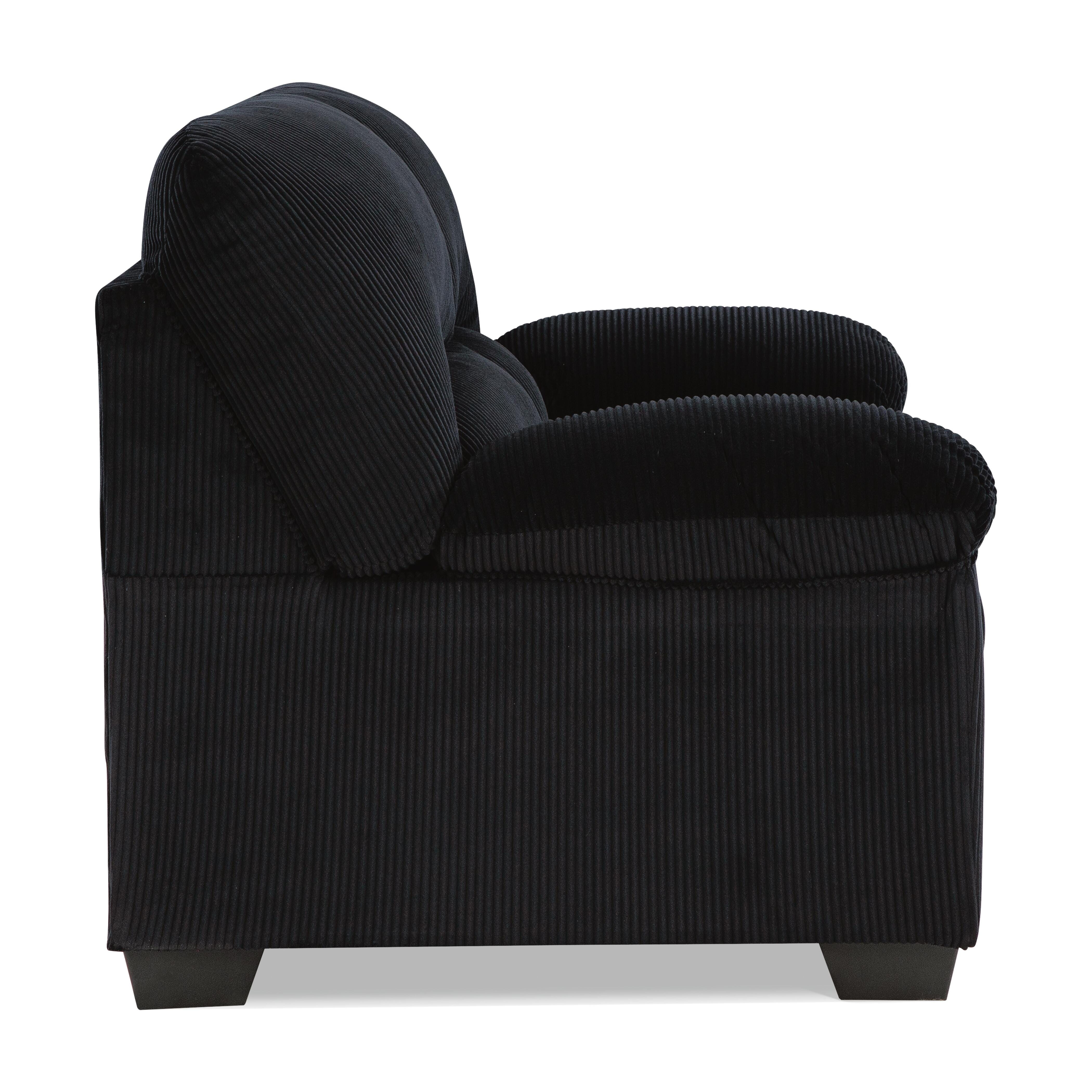 SimpleJoy Loveseat, Onyx, large