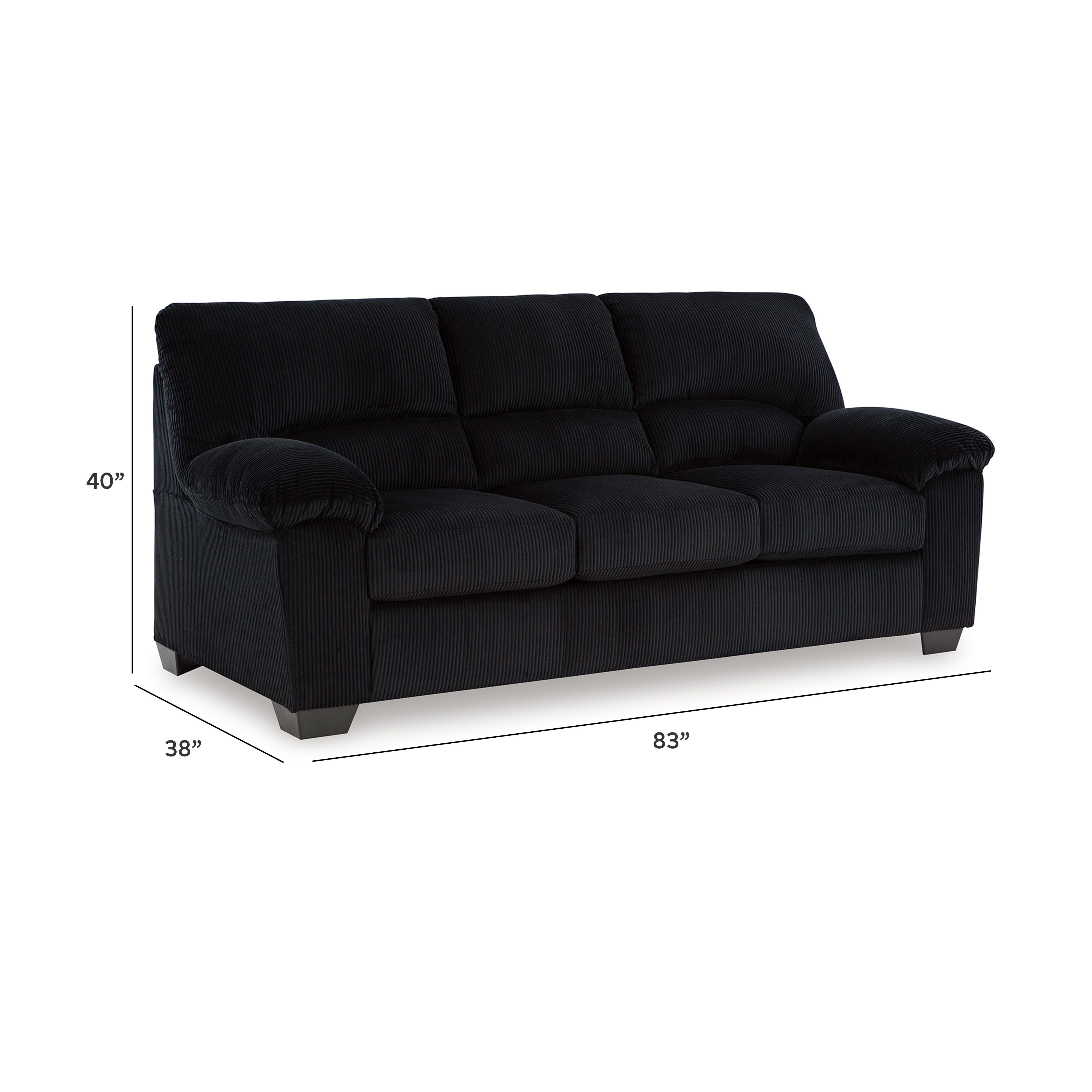 SimpleJoy Sofa, Onyx, large