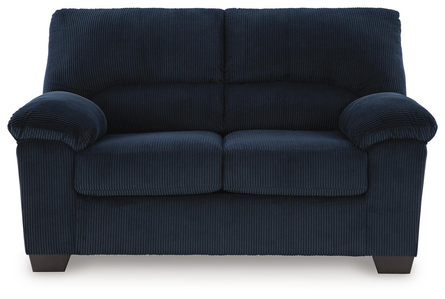 SimpleJoy Loveseat, Navy, large
