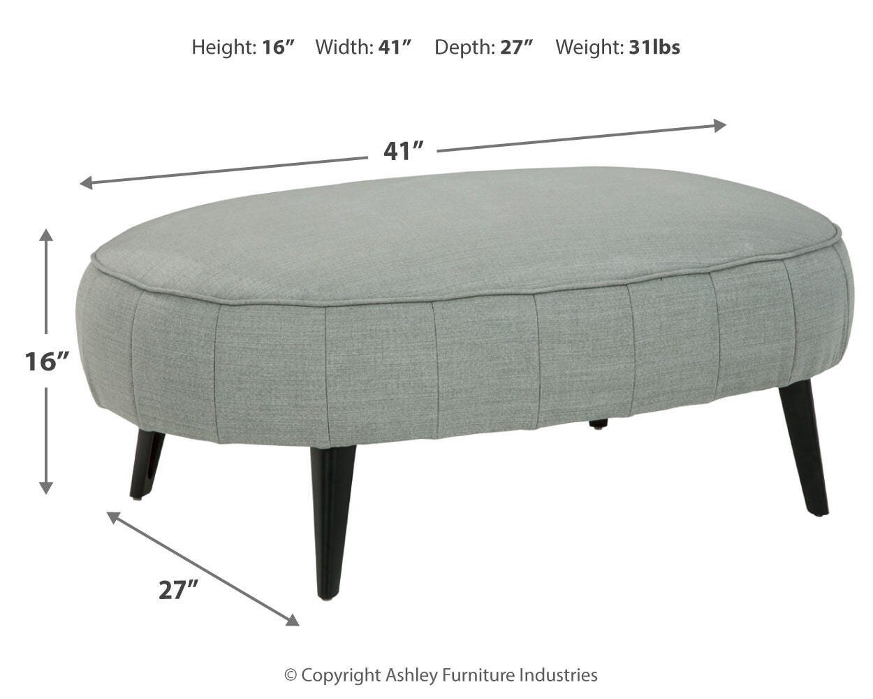 Hollyann Oversized Accent Ottoman - image 7