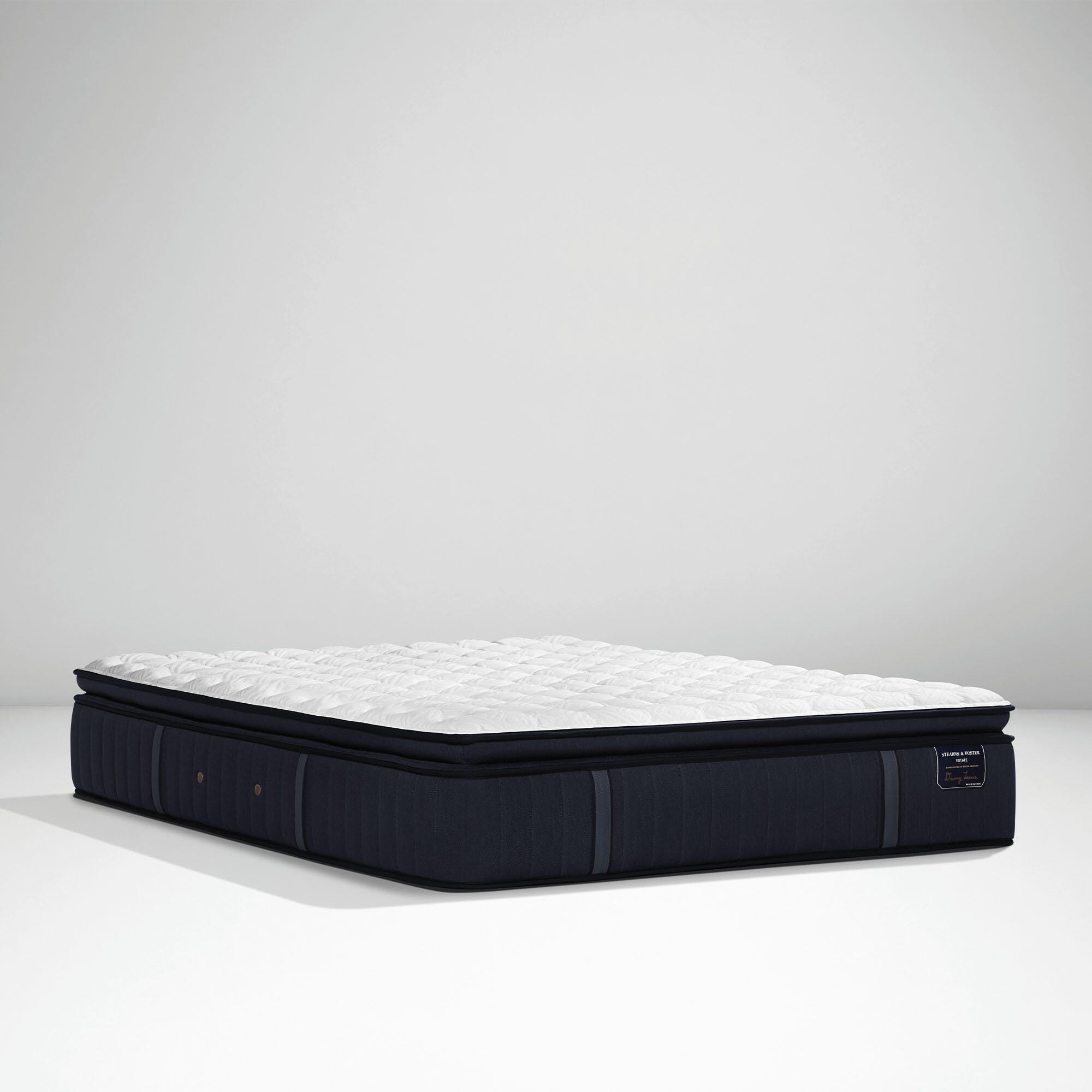 Stearns & Foster&reg; Estate Collection Hurston Luxury Plush Euro Pillowtop Full Mattress, White/Navy, large
