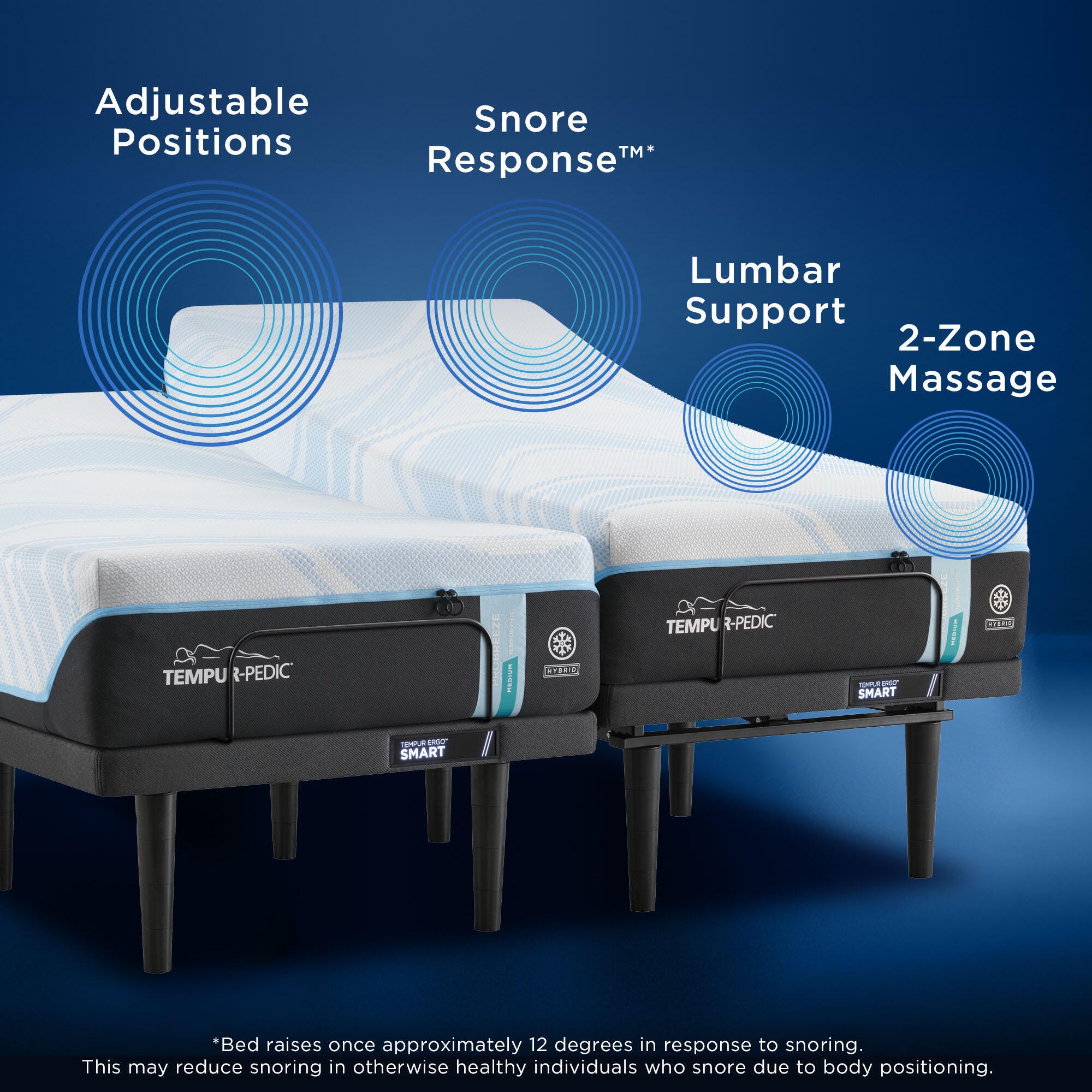 Tempur-ProAdapt™ Ergo 3.0 Split California King Smart Base, Dark Gray, large