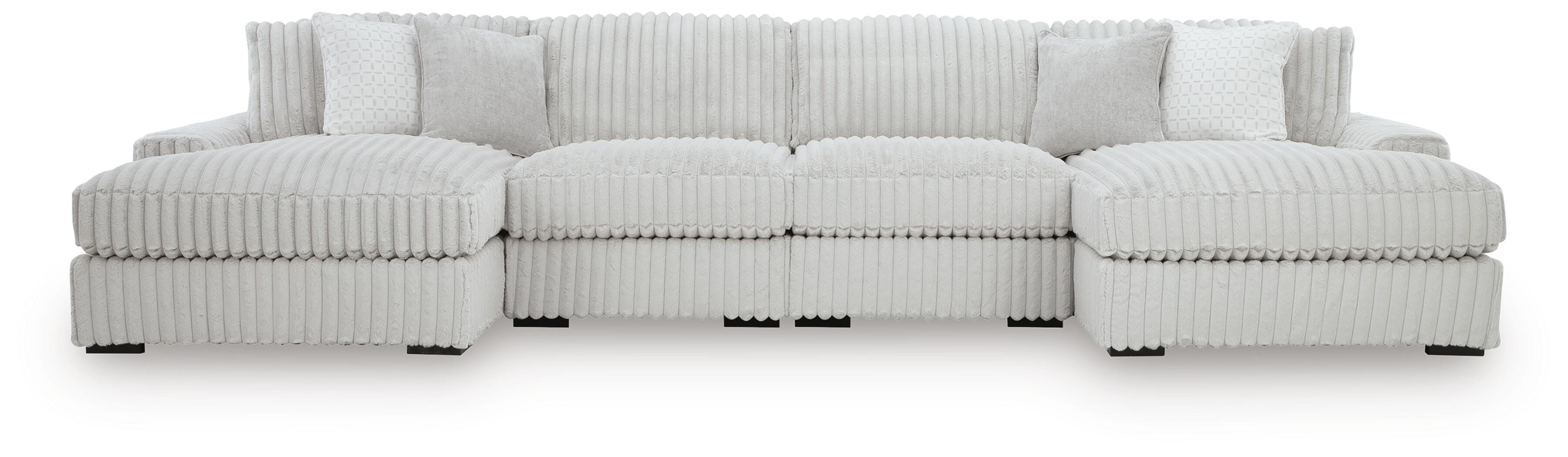 Stupendous 4-Piece Sectional with Double Chaise - image 2