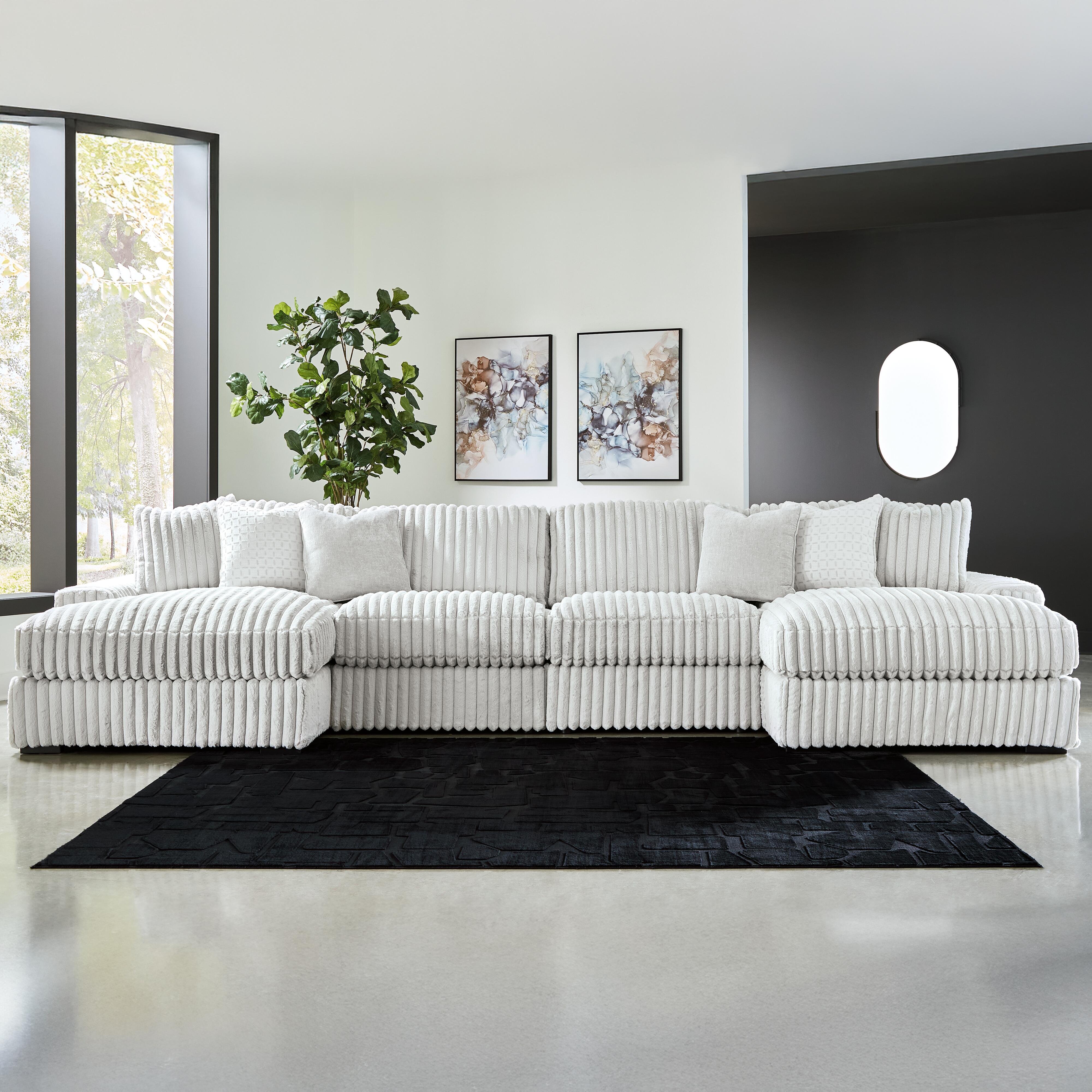 Stupendous 4-Piece Sectional with Double Chaise - image 2