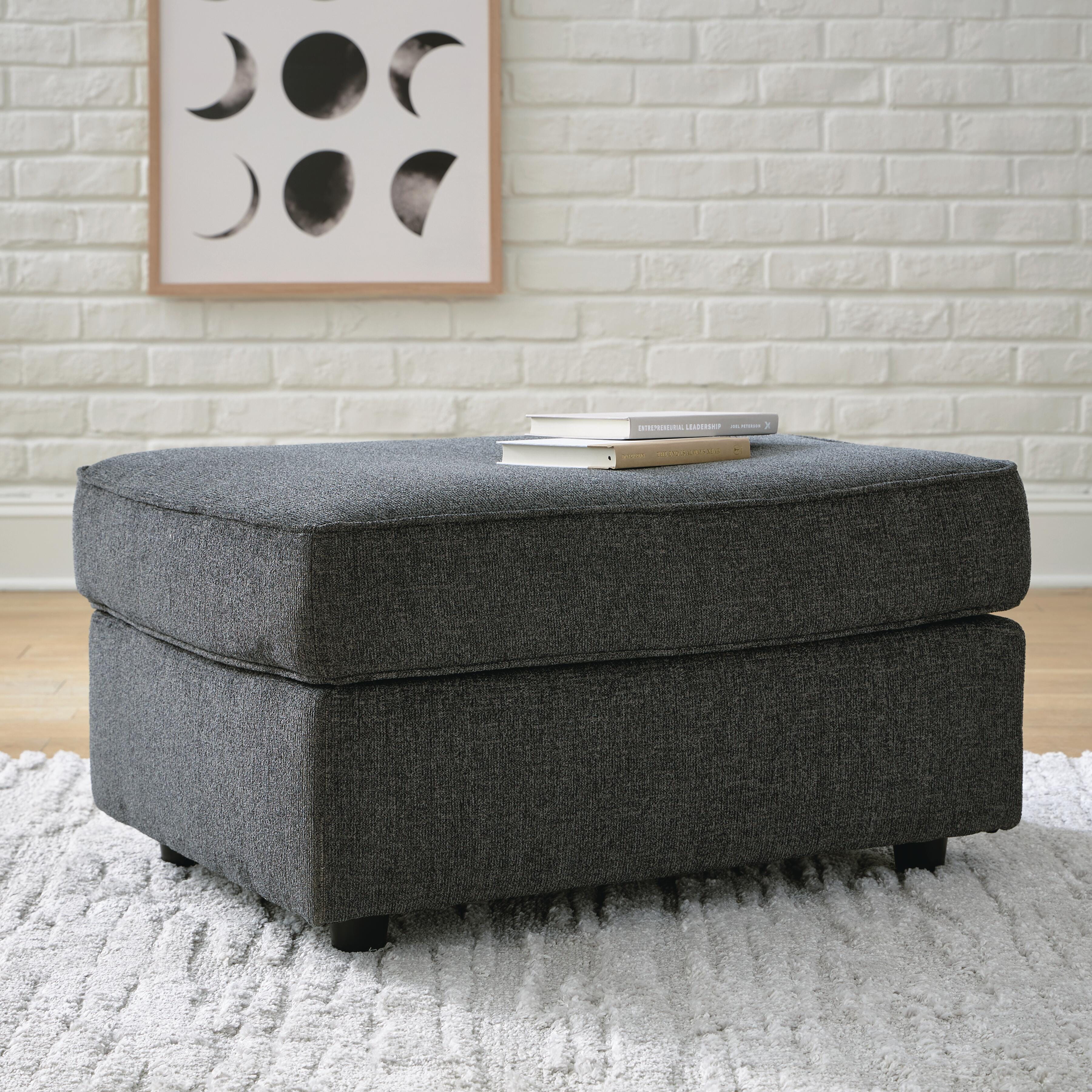 Cascilla Ottoman, Slate, large