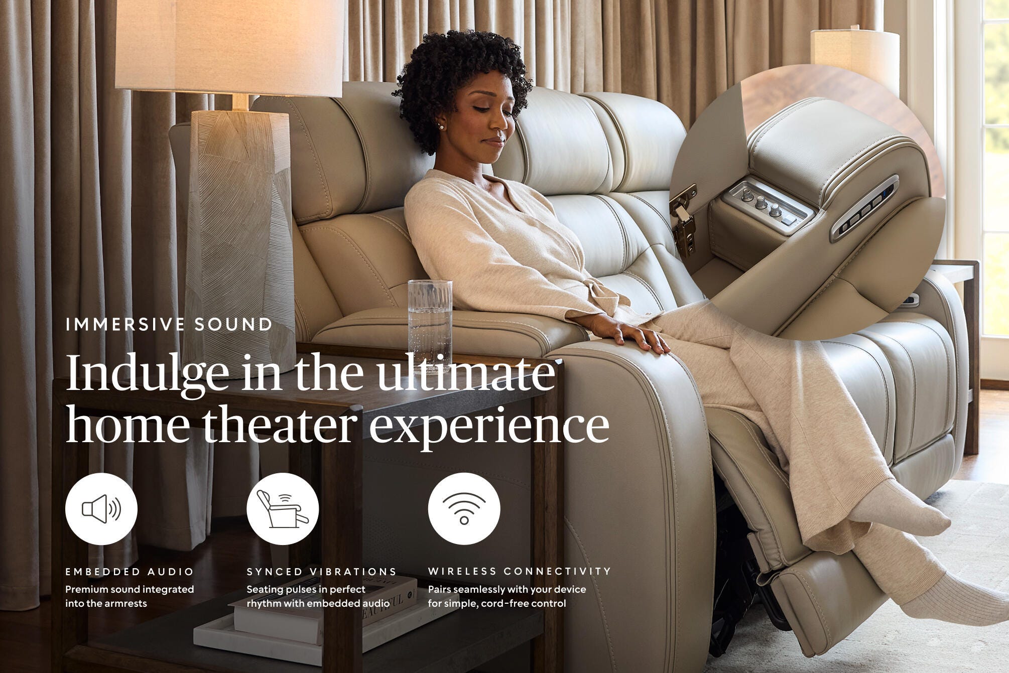 Dreamer Power Reclining Sofa with Audio Seating - image 16