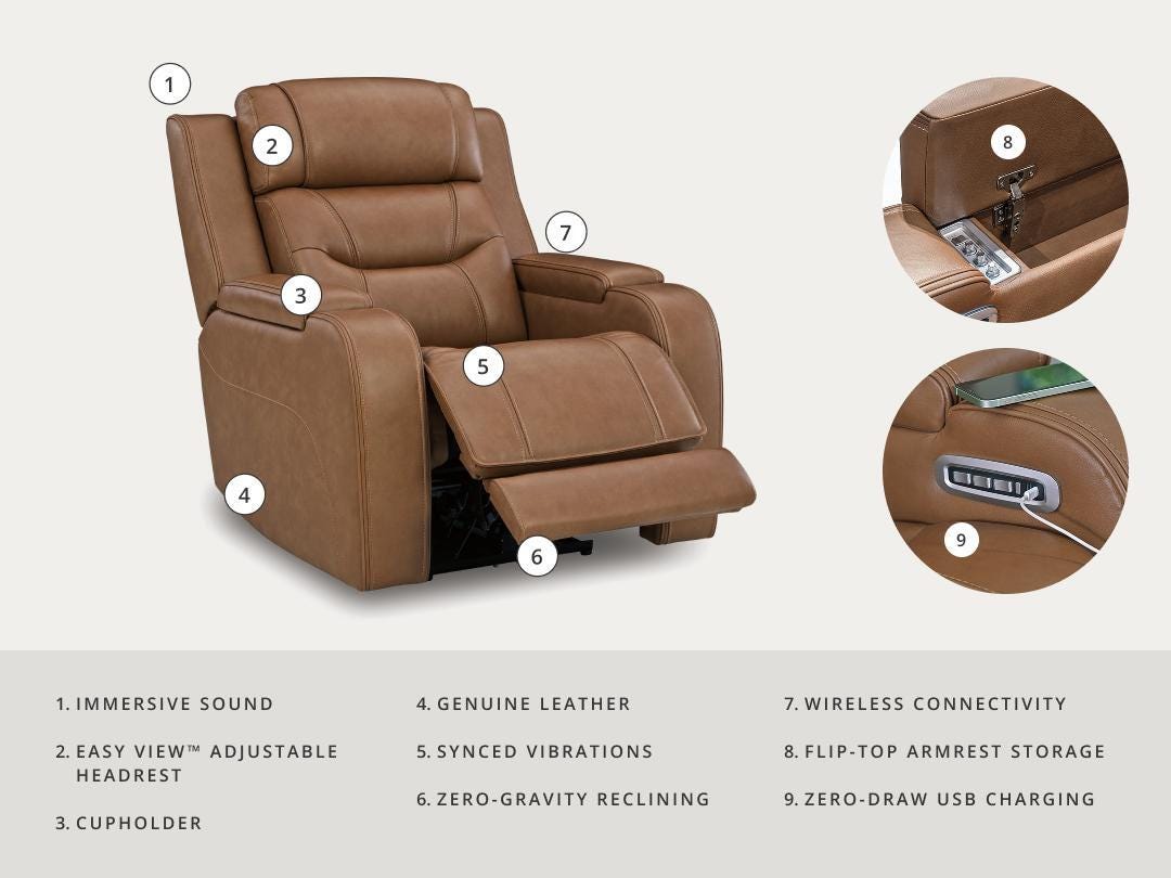 Dreamer Power Recliner with Audio Seating - image 3