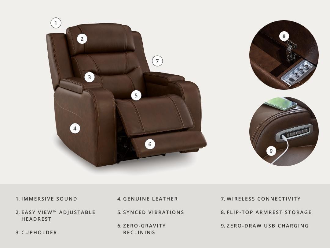Dreamer Power Recliner with Audio Seating - image 3