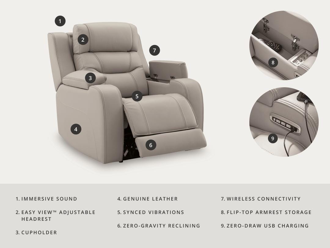 Dreamer Power Recliner with Audio Seating - image 3