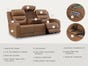 Dreamer Power Reclining Sofa with Audio Seating, Caramel, large