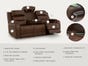 Dreamer Power Reclining Sofa with Audio Seating, Brown, large