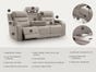 Dreamer Power Reclining Sofa with Audio Seating, Gray, large