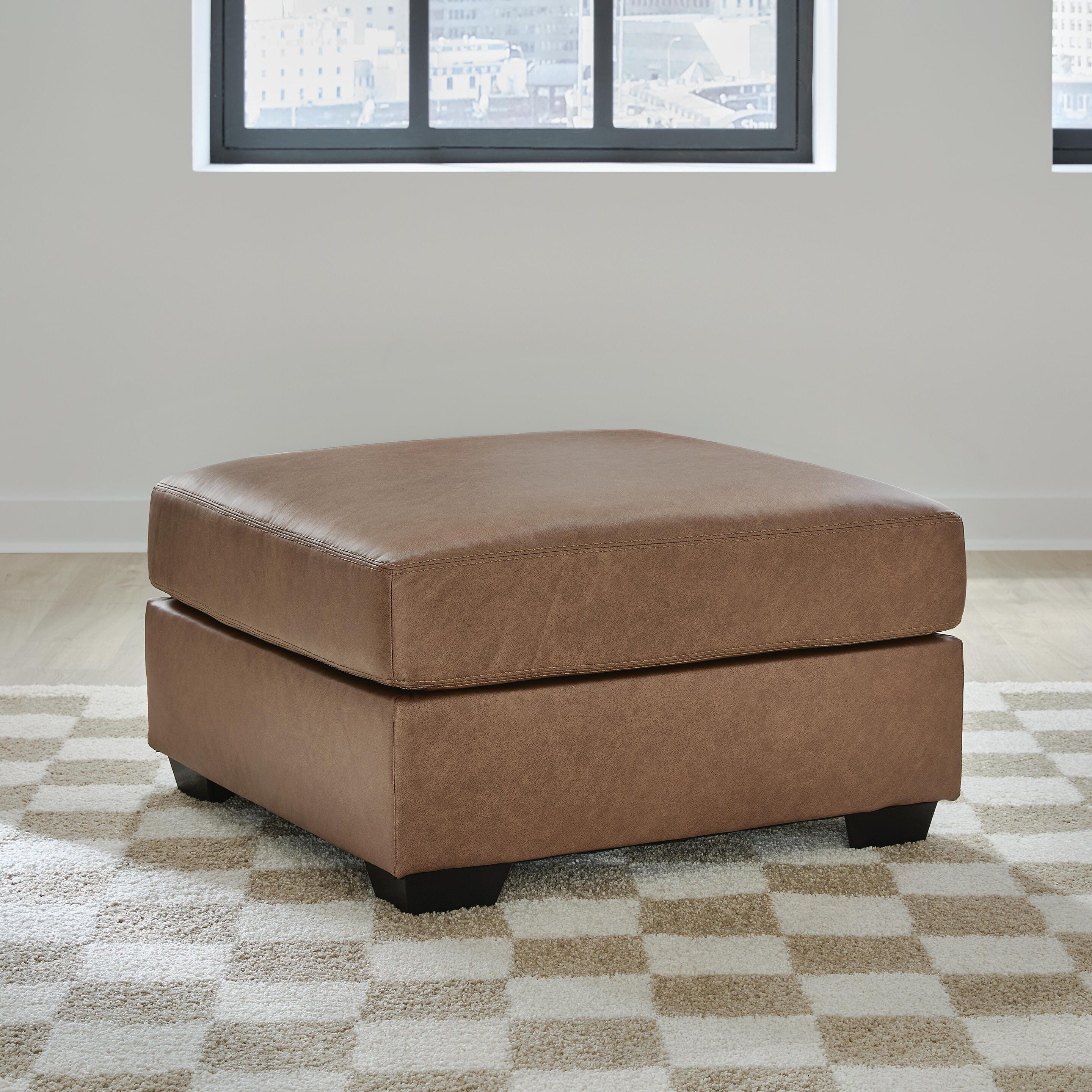 Whitlock Oversized Accent Ottoman, Caramel, rollover