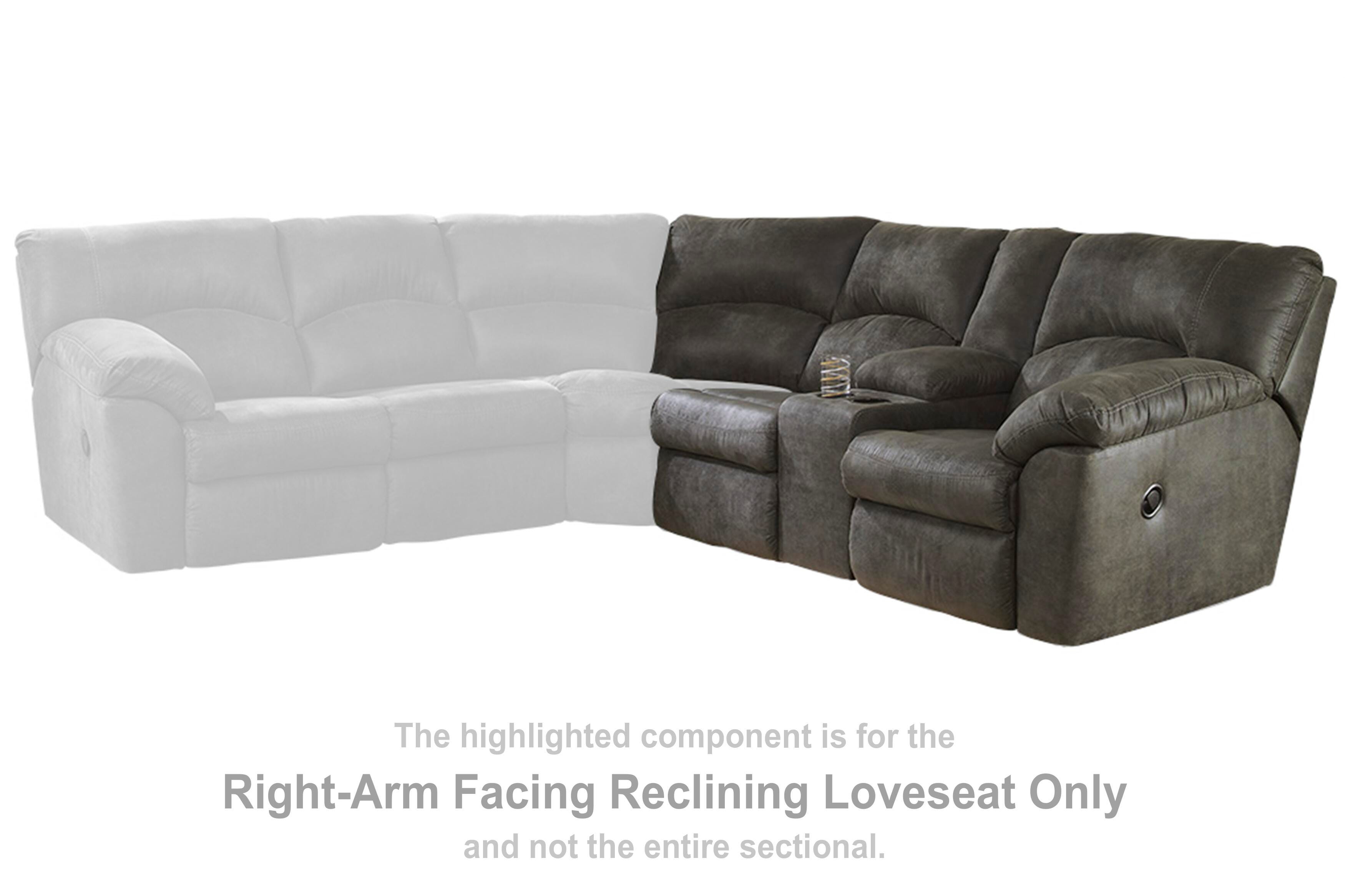Tambo Right-Arm Facing Reclining Loveseat, , large