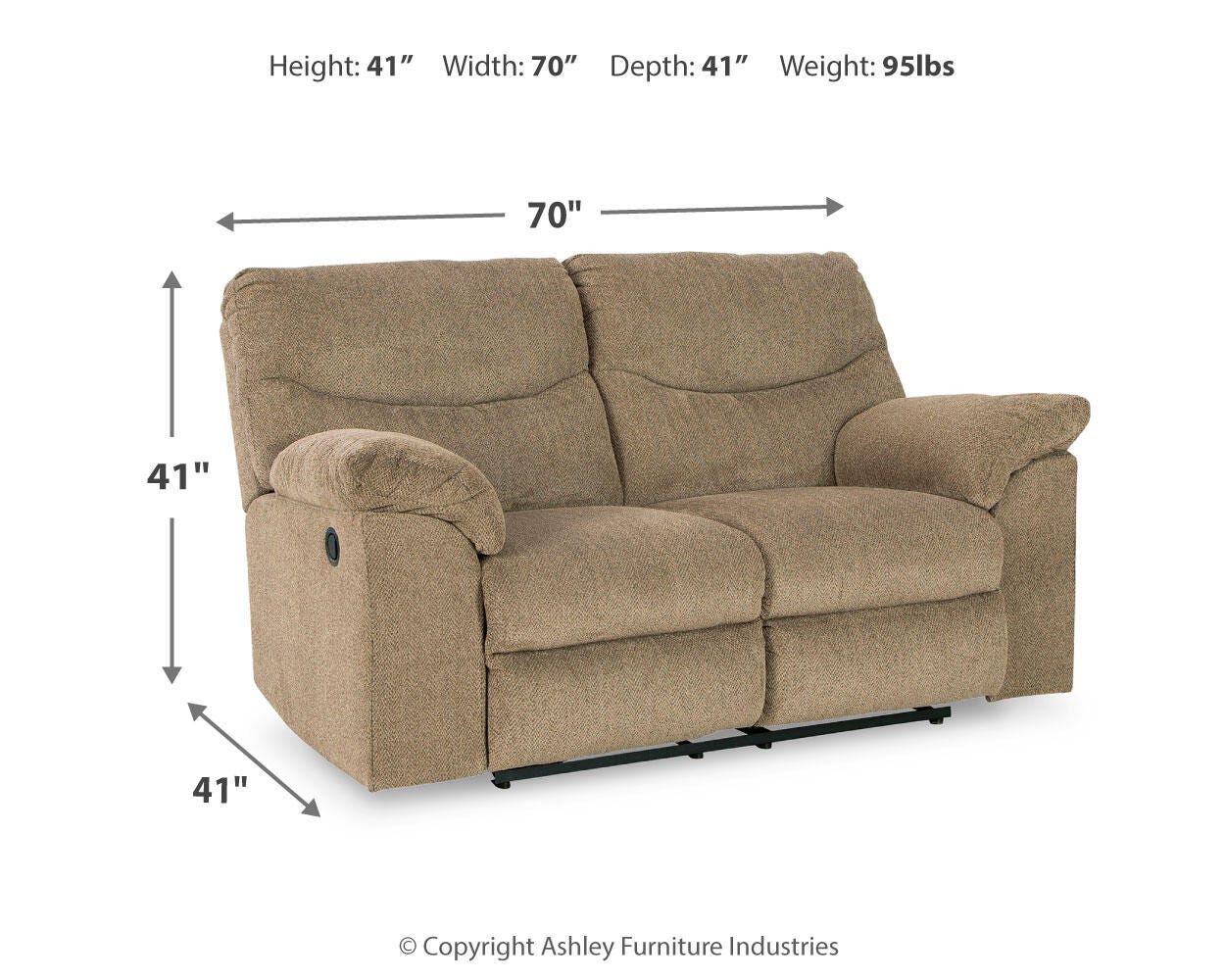 Alphons Reclining Loveseat - image 7