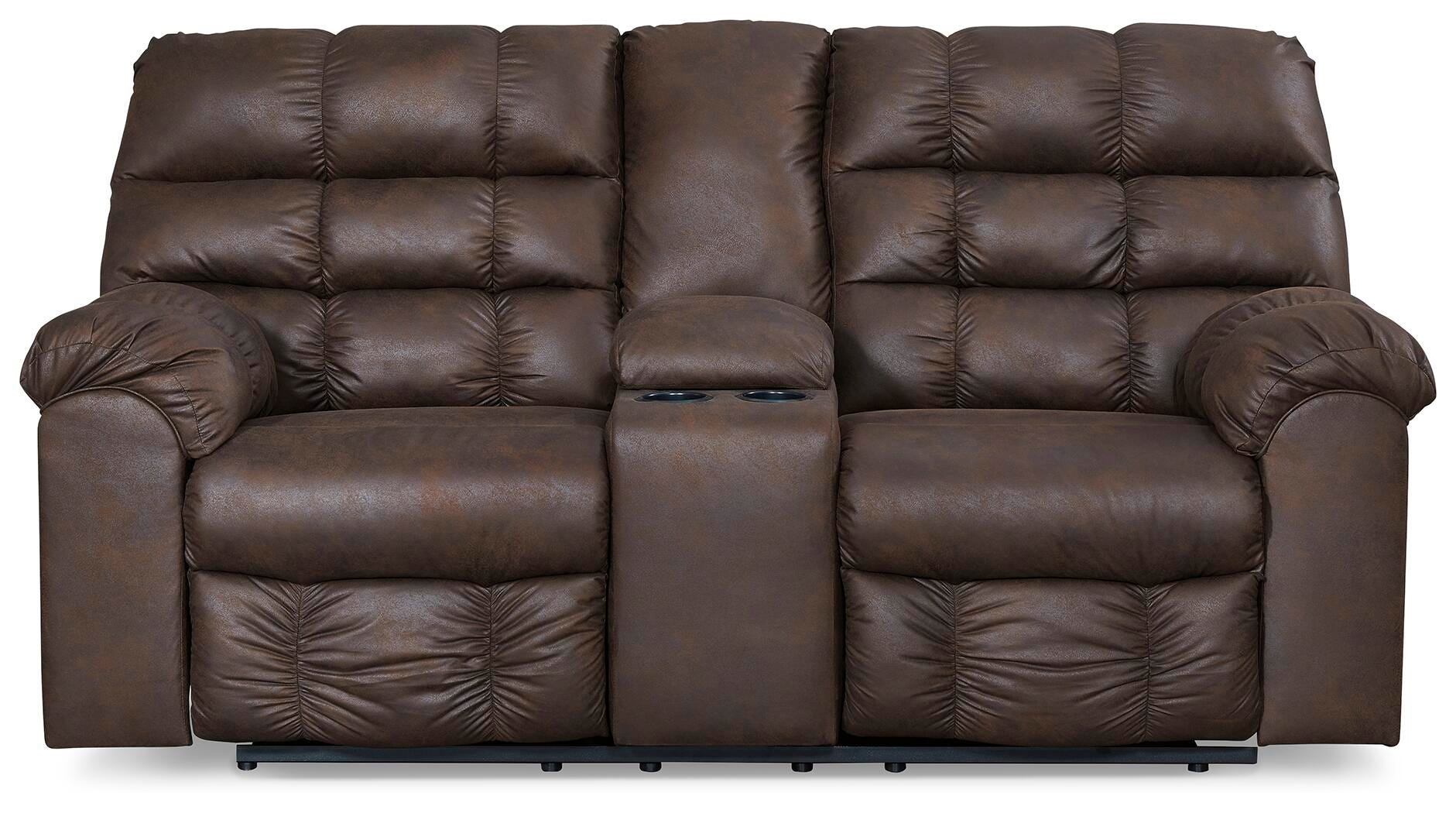 Derwin Manual Reclining Loveseat with Console