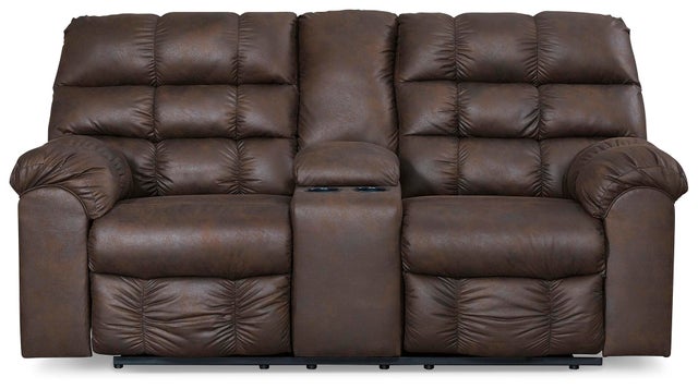 Derwin Manual Reclining Loveseat with Console