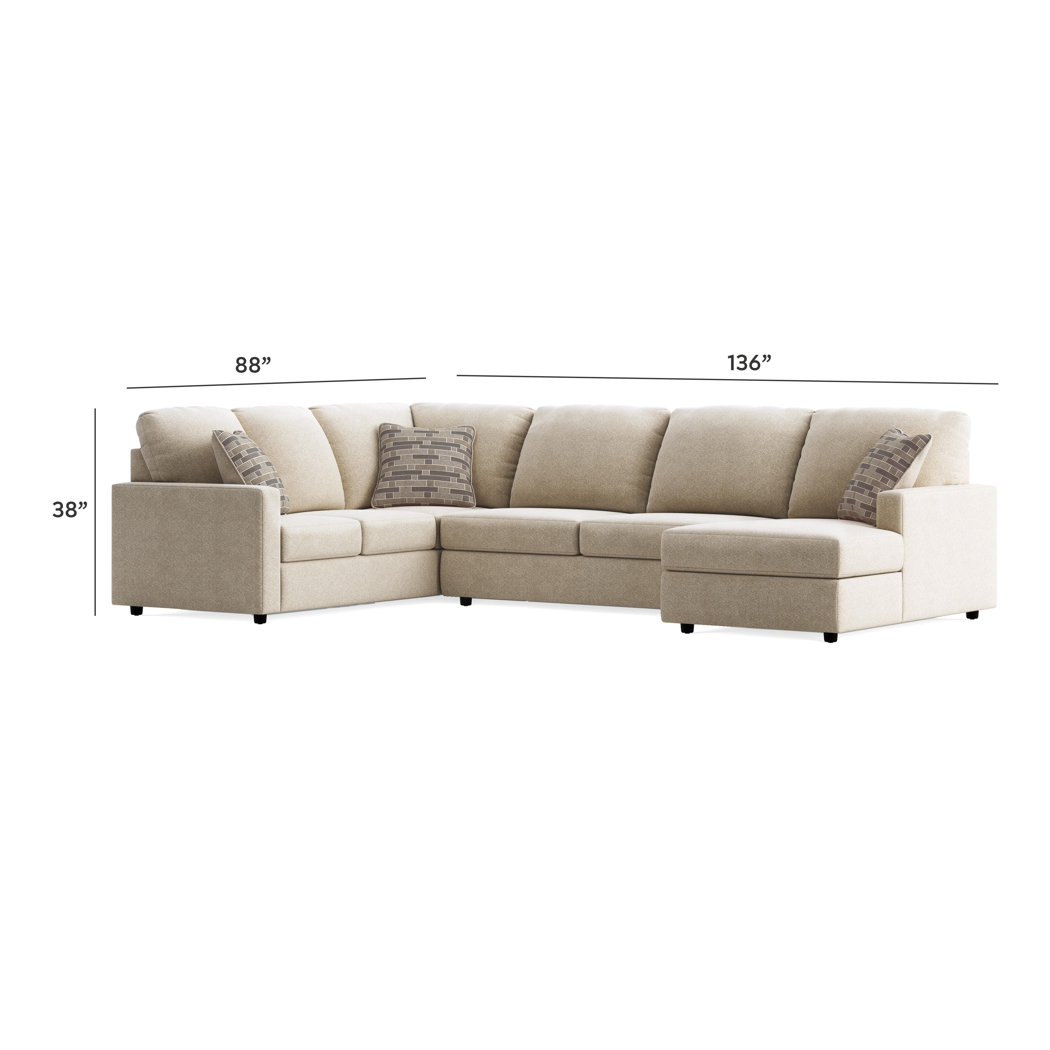 Seccional de 3 piezas con chaise longue Edenfield - image 7