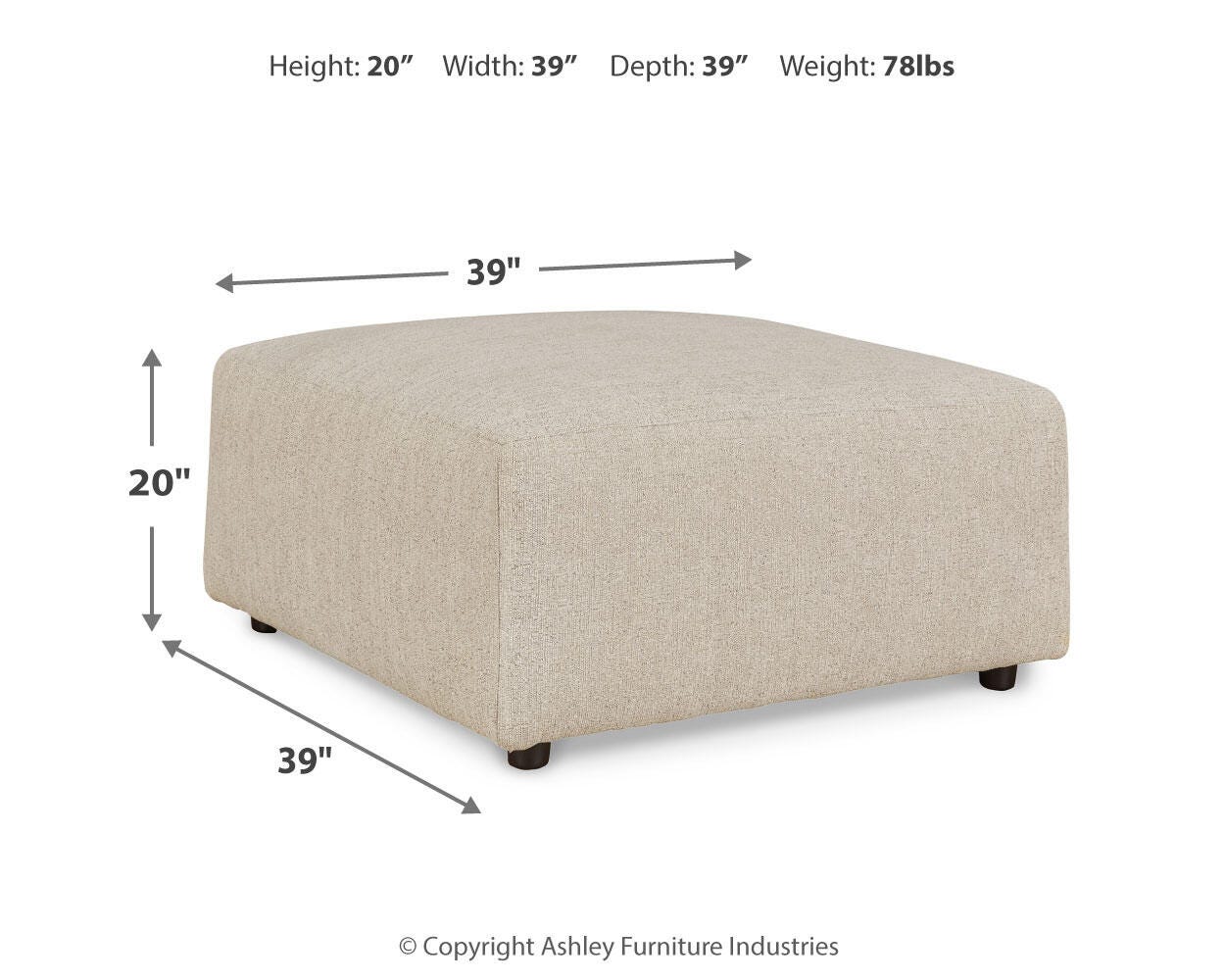 Edenfield Oversized Accent Ottoman - image 5