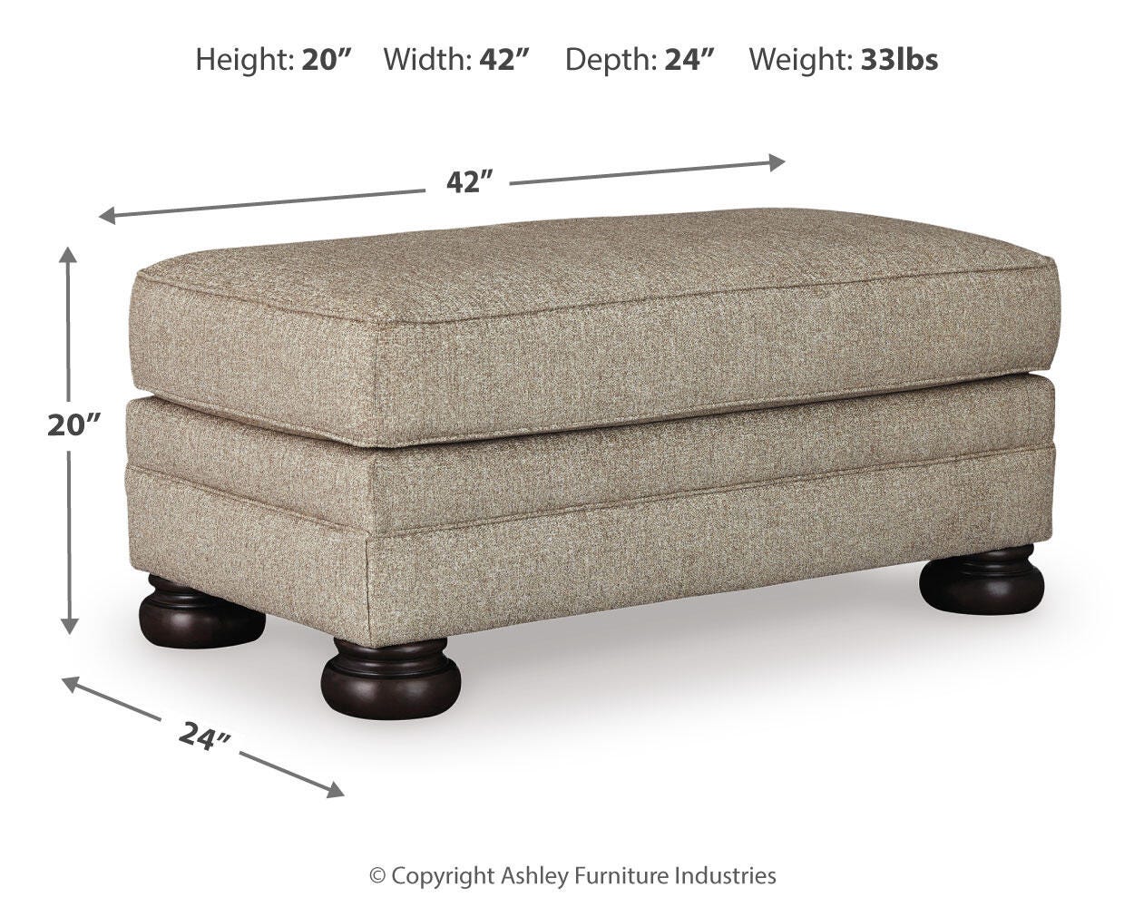 Kananwood Loveseat with Oversized Chair and Ottoman - image 8