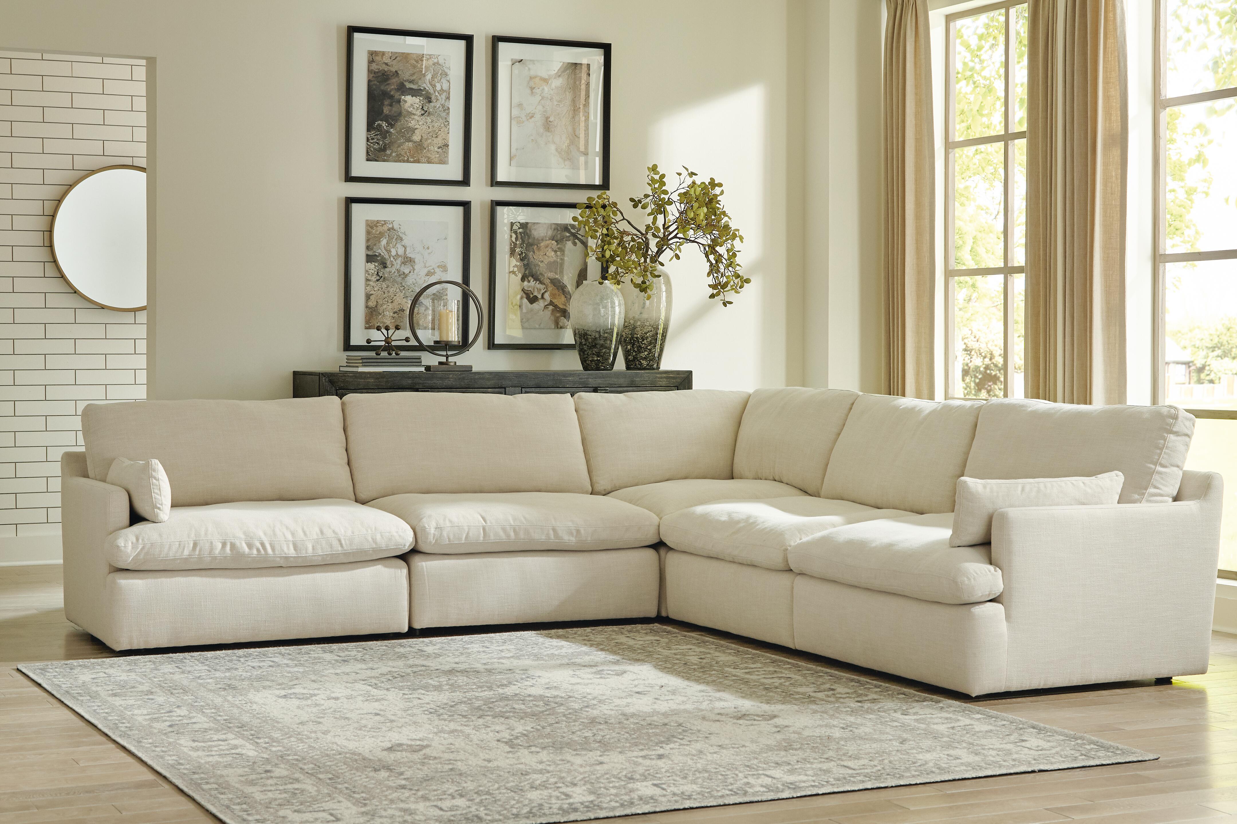Tanavi 5-Piece Sectional, Linen, large