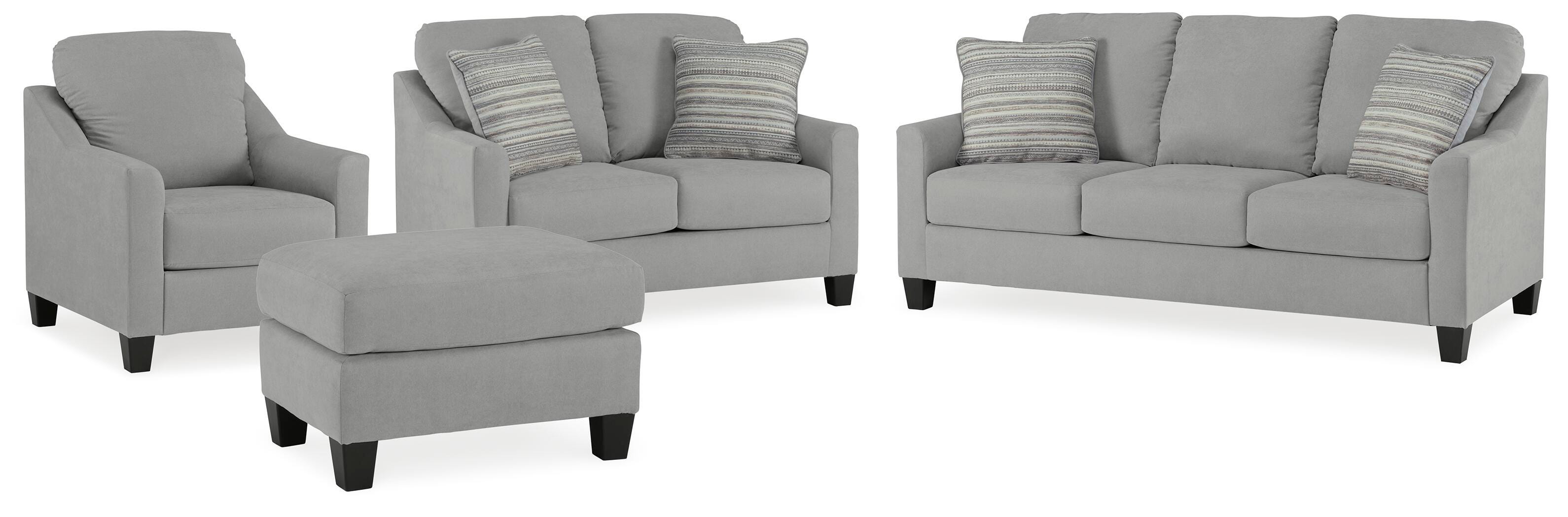 Sofá Adlai, sofá de dos plazas, sillón y otomana - image 1