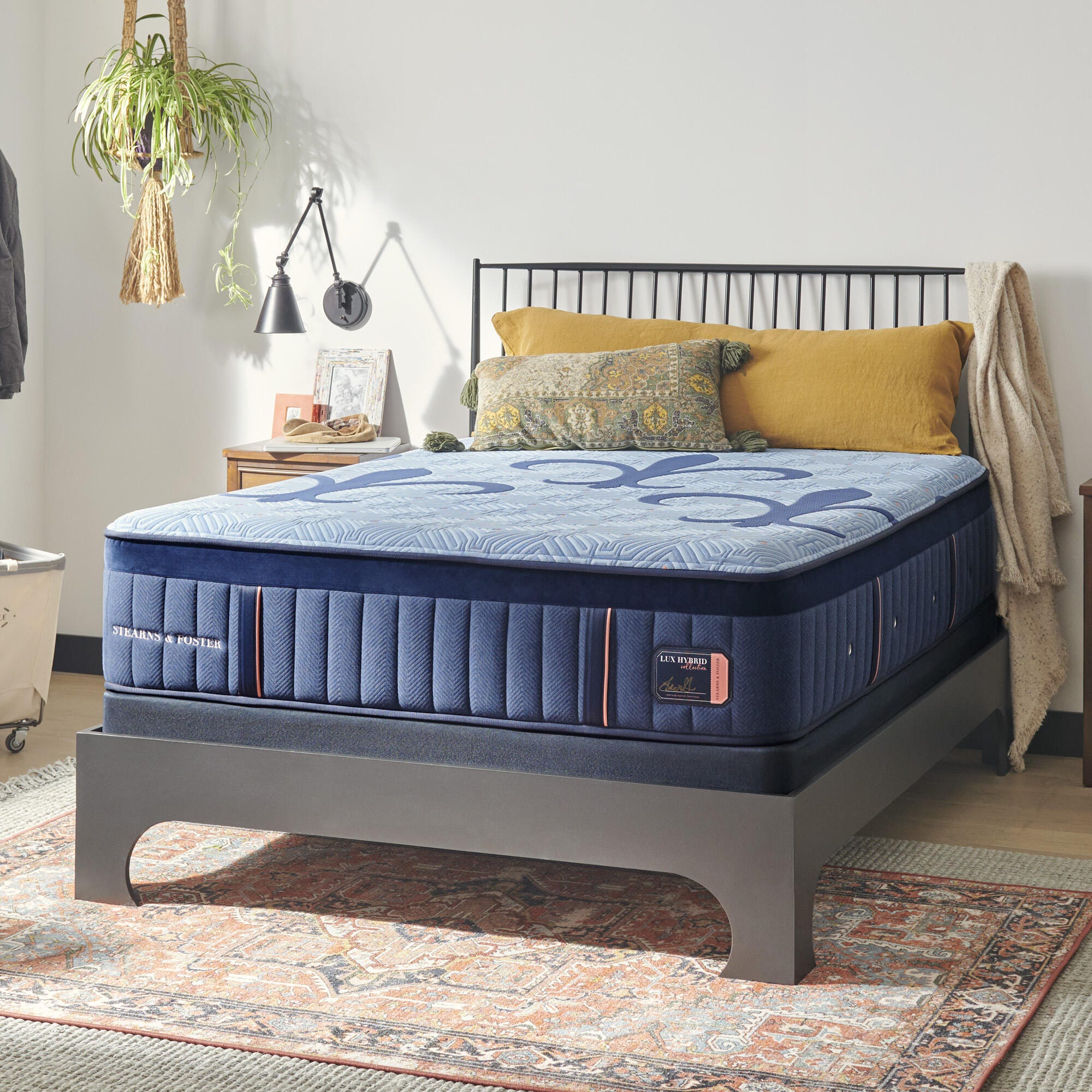 Stearns & Foster® Mattress with Adjustable Base, Indigo, large