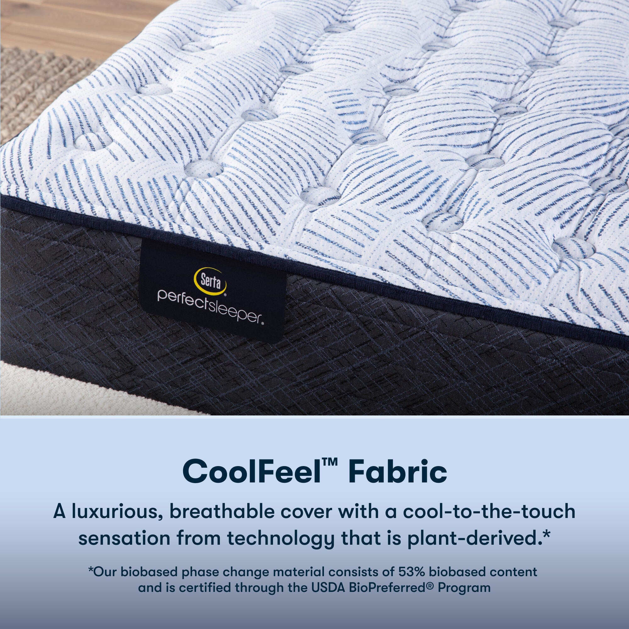 Serta Perfect Sleeper Best Day 13.5" Medium Cal King Mattress, Off White, large