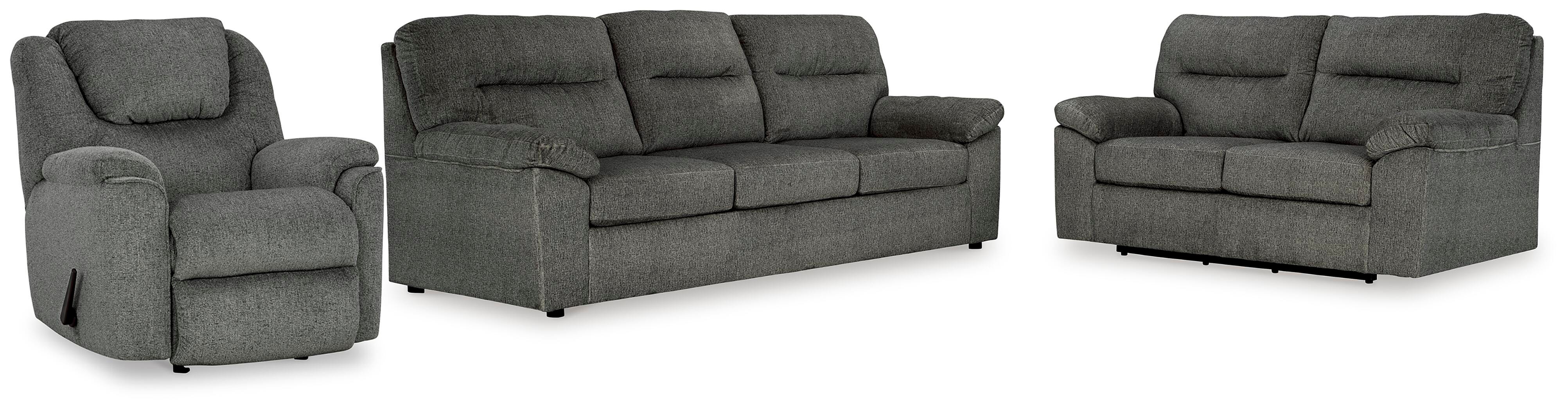 Bindura Sofa, Glider Loveseat and Recliner - image 1
